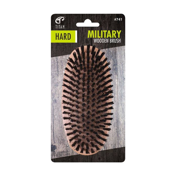 Titan Military Brush Hard Bristle Natural Silk 1 Ea