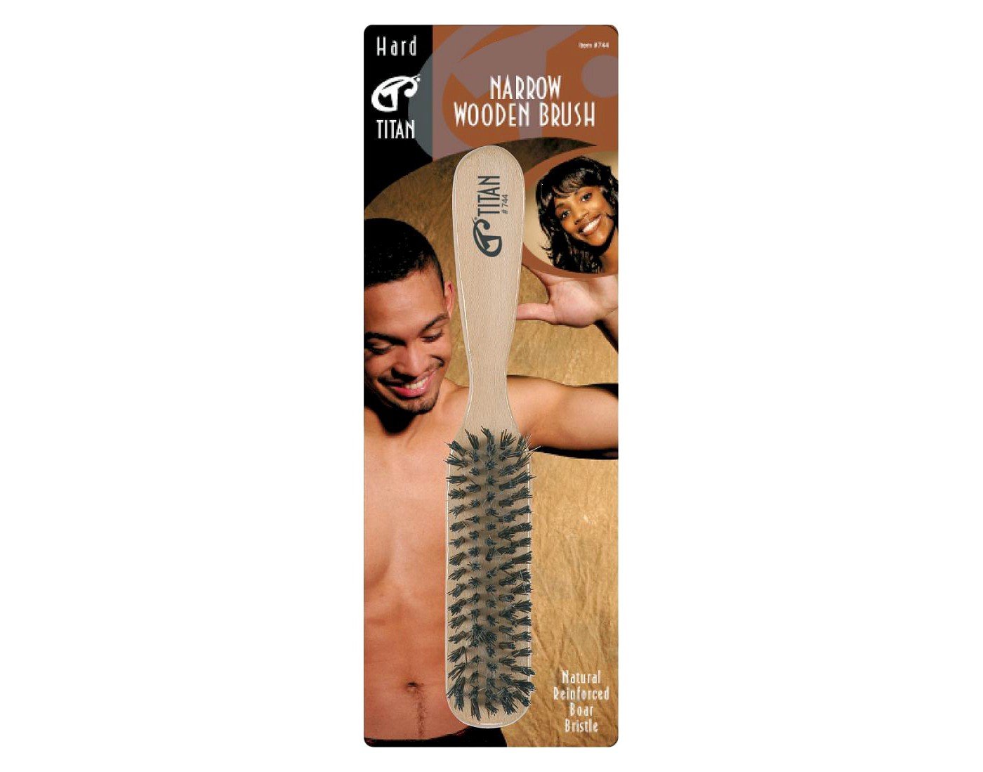 Titan Narr Brush Hrd Brstle Nat