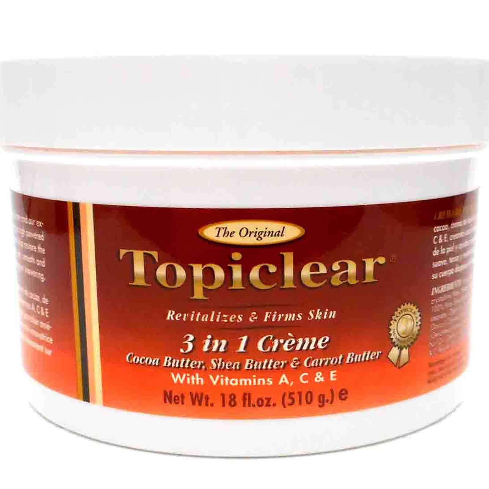 Topiclear 3 In 1 Creme Cocoa Butter Shea Butter Carrot Butter 18 Fl Oz
