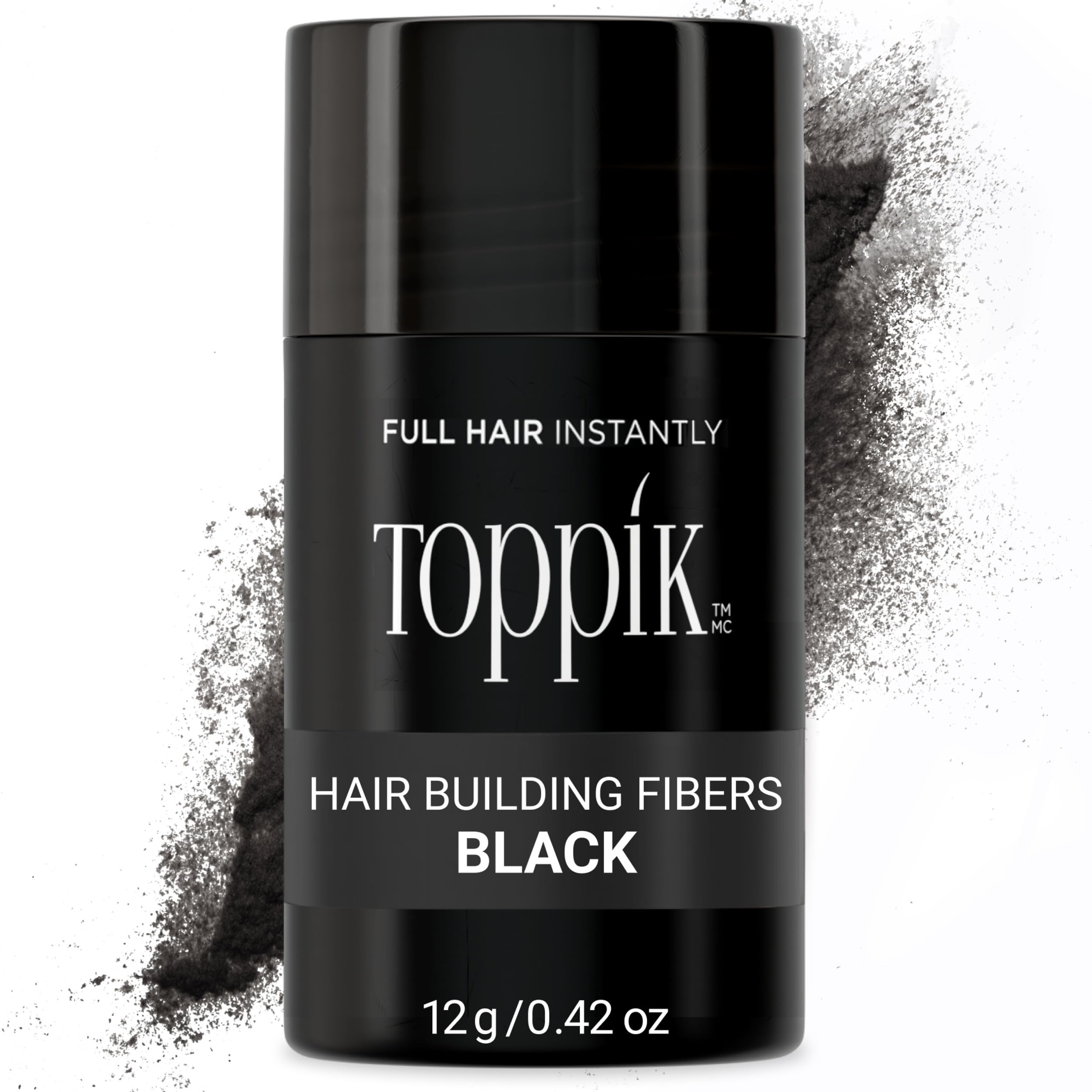 Toppik Hair Building Fibers Black 12g Fill In Fine or Thinning Hair Instantly