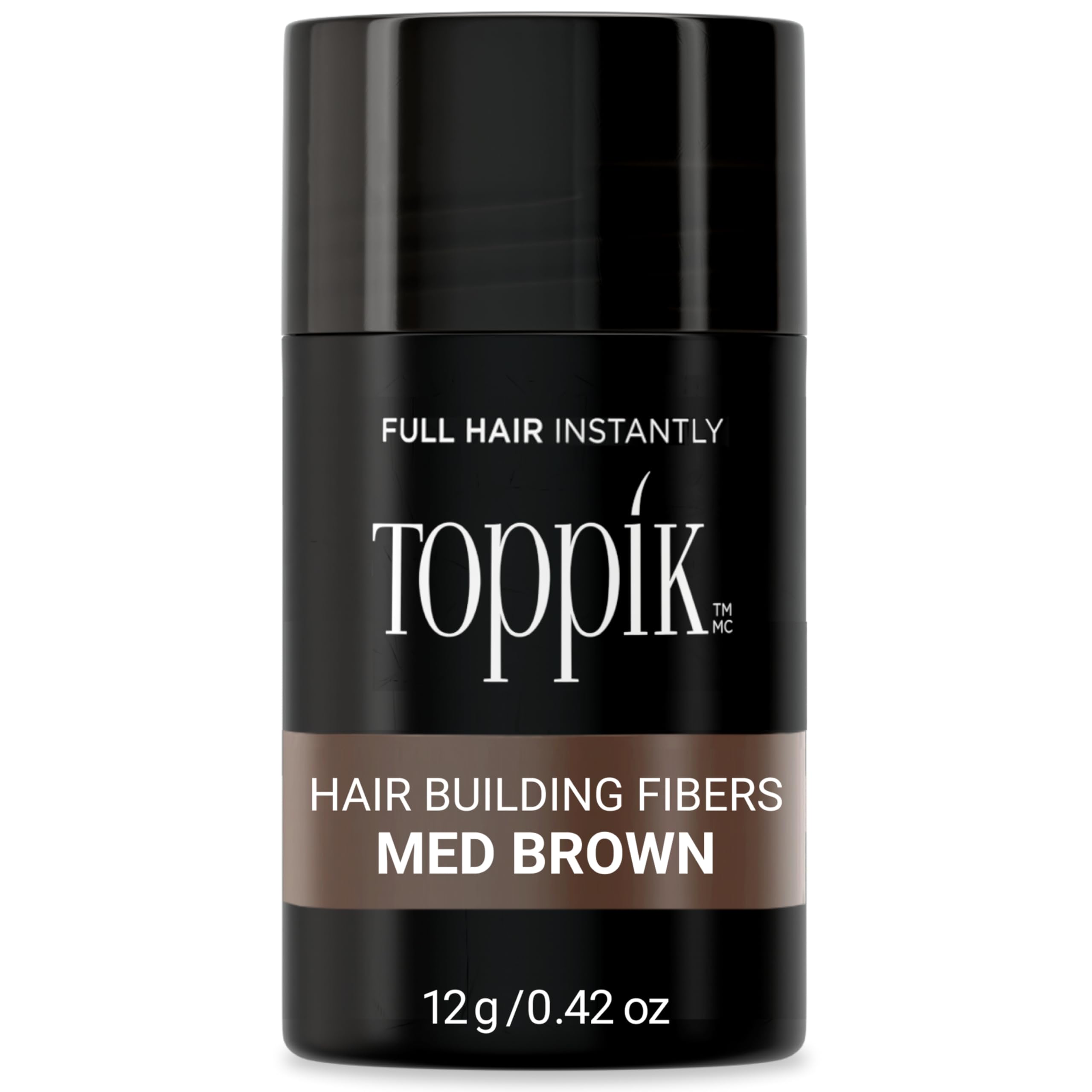 Toppik Hair Building Fibers Medium Brown 12g Fill In Fine or Thinning Hair