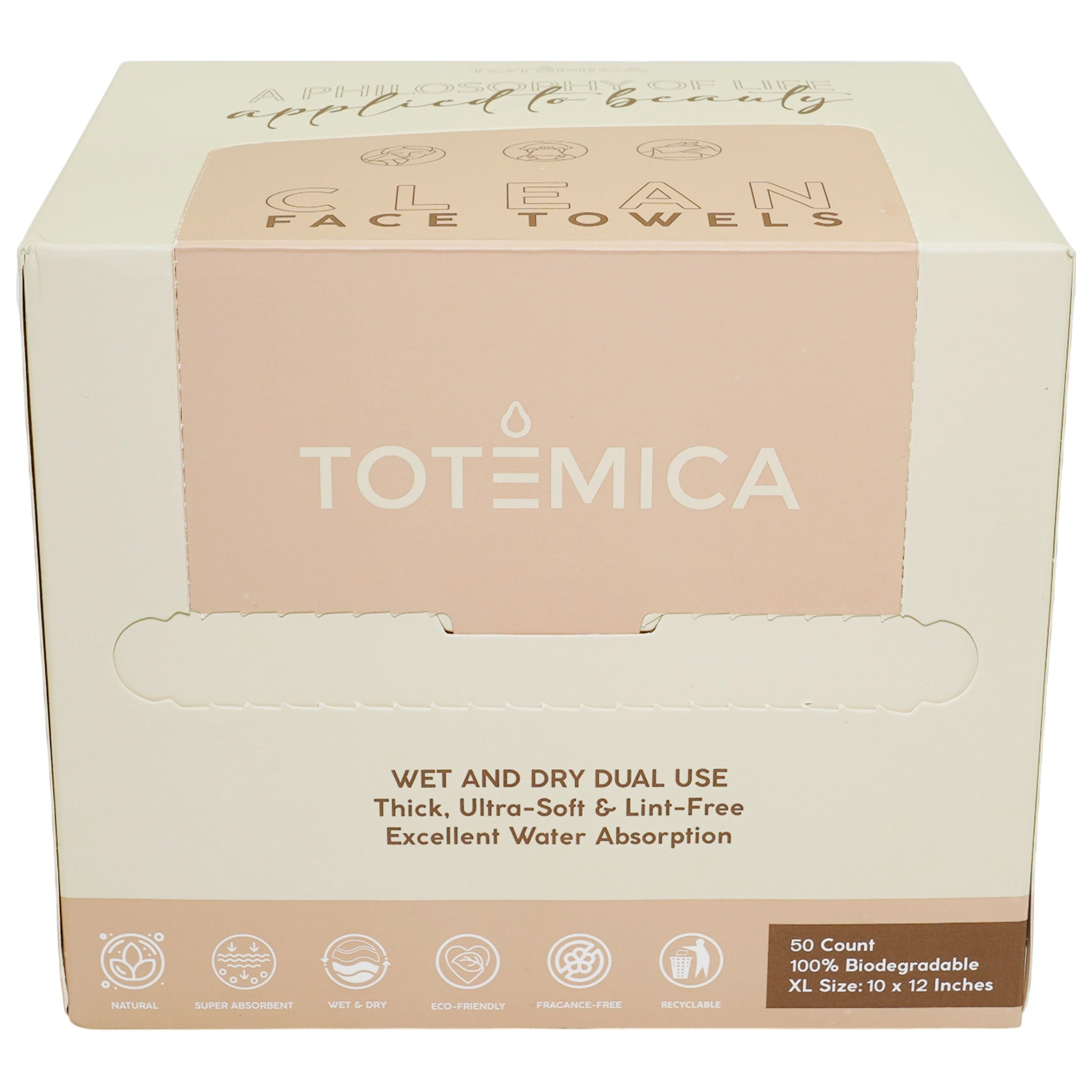 (4-pack) Totemica Clean Face Towel - Thumbnail 2