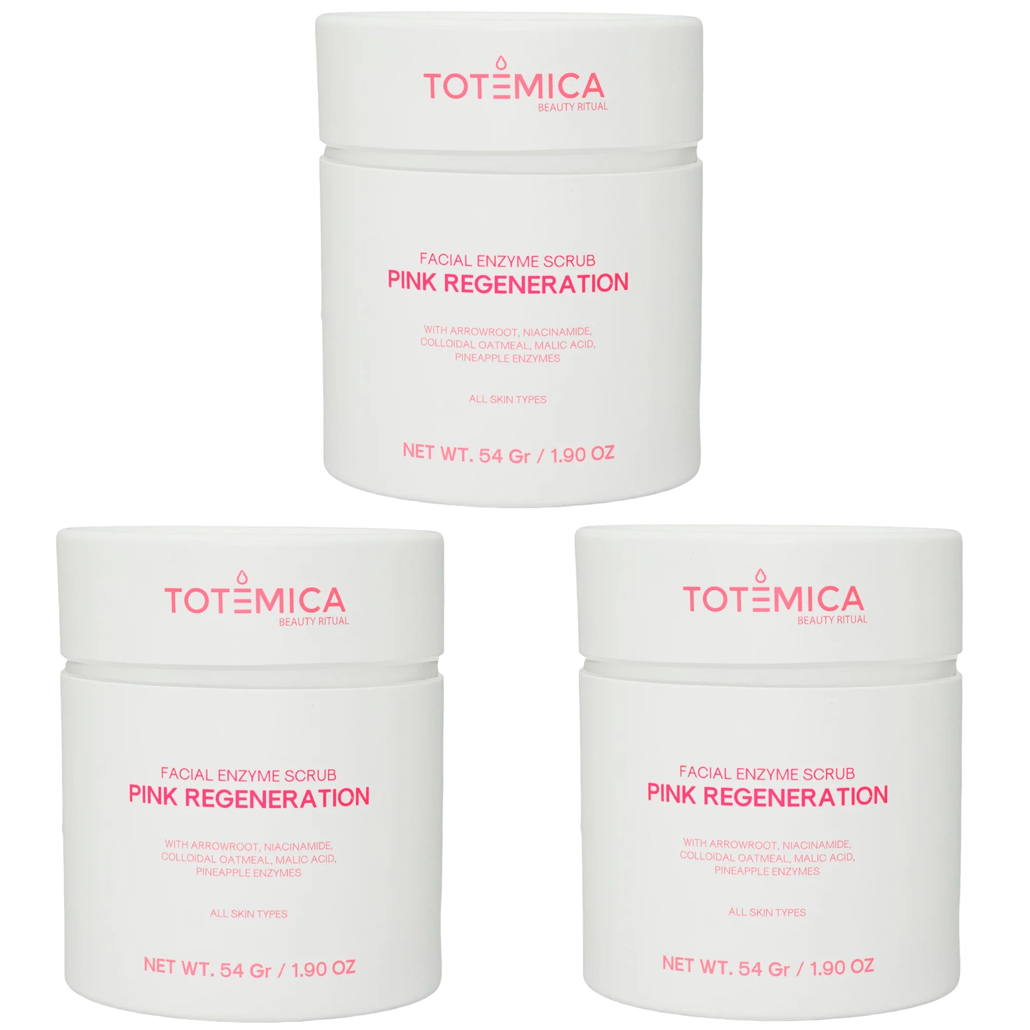 (3-pack) Totemica Facial Enzyme Scrub Pink Regeneration