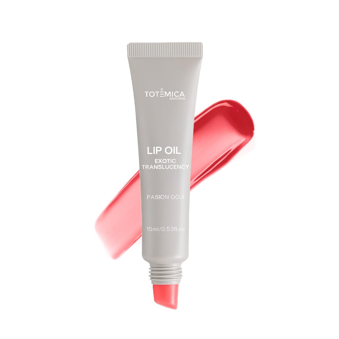 (4-pack) TOTEMICA Lip Oil for women by Ana Patricia, Hydrating Exotic Translucency, Glossy Lip Balm Shine with Shea Butter & Jojoba Oil, Non-Sticky Lip Gloss Nourishing Finish | 0.53 oz - Passion Goji - Thumbnail 4