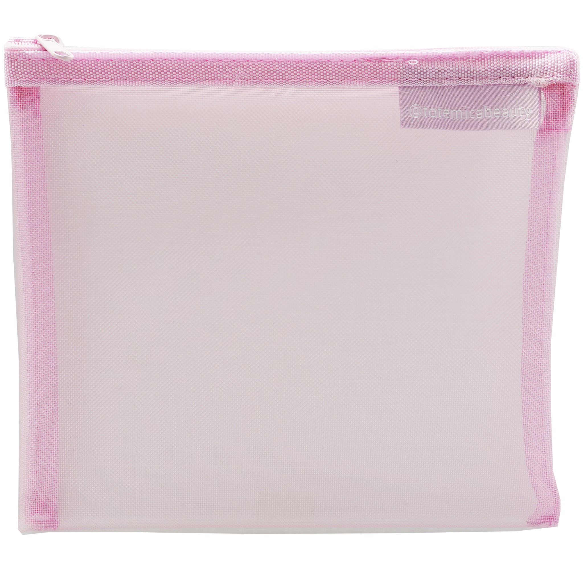 (15-pack) Totemica Mesh Makeup Pouch Small Pink