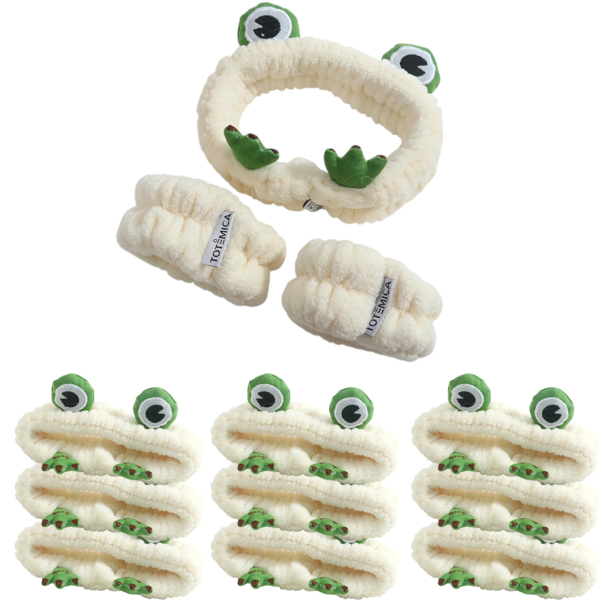 (10-pack) Totemica Spa Headband & Wristband Peekaboo