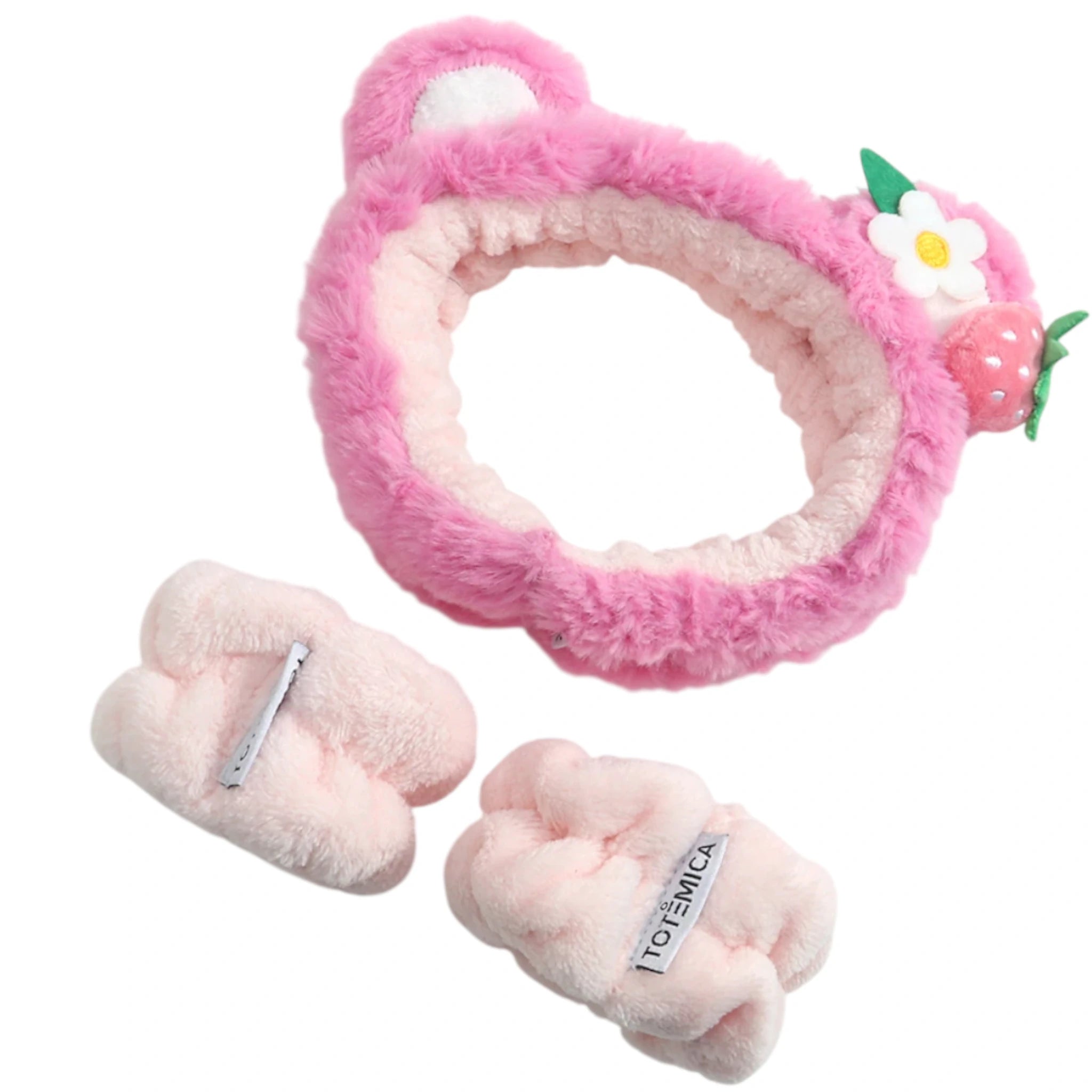 (10-pack) Totemica Spa Headband & Wristband Strawberry - Thumbnail 2