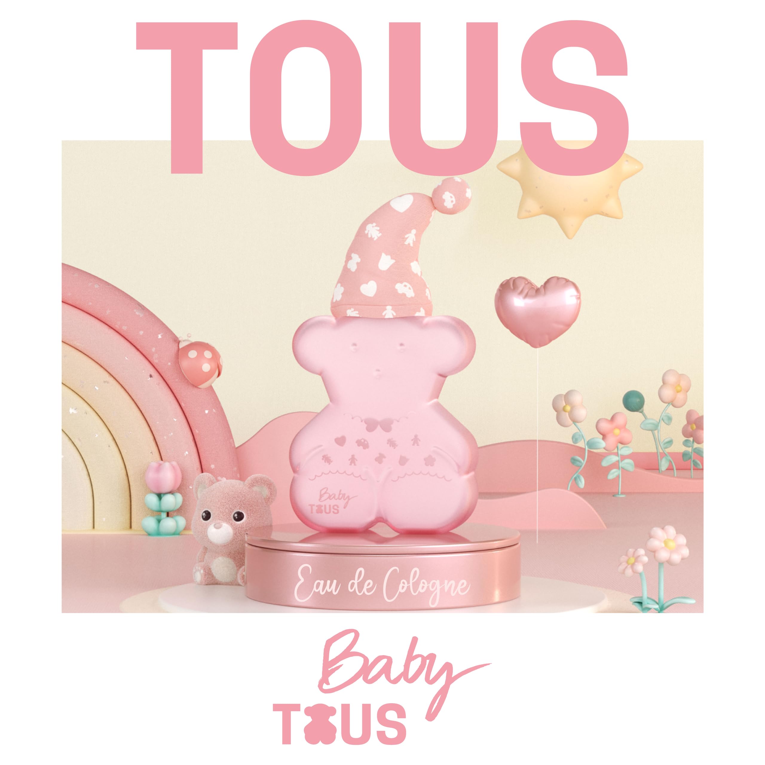Tous Baby Cologne for Girls. Floral Fresh Powdery Gentle Scent for Babies