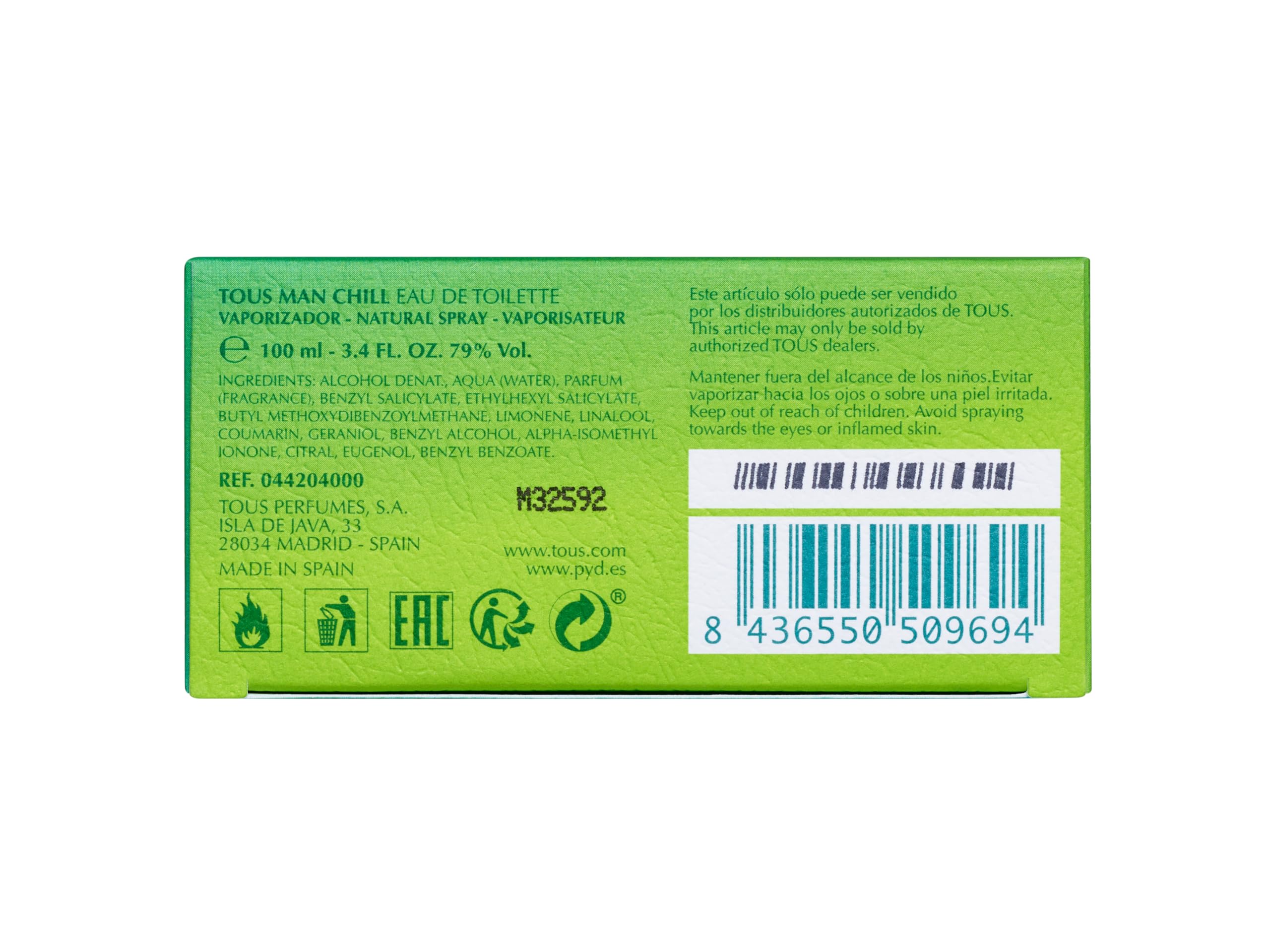 Tous Man Chill By Tous For Men EDT 3.4 oz - Thumbnail 3