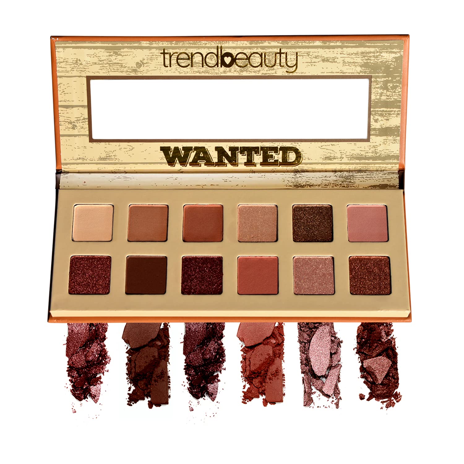 (6-pack) Wanted: 12 Color Eyeshadow Palette By Trend Beauty