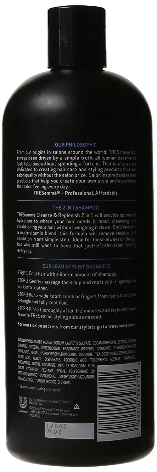 Tresemmé 2 In 1 Shampoo and Conditioner Cleanse and Replenish 28 oz - Thumbnail 2