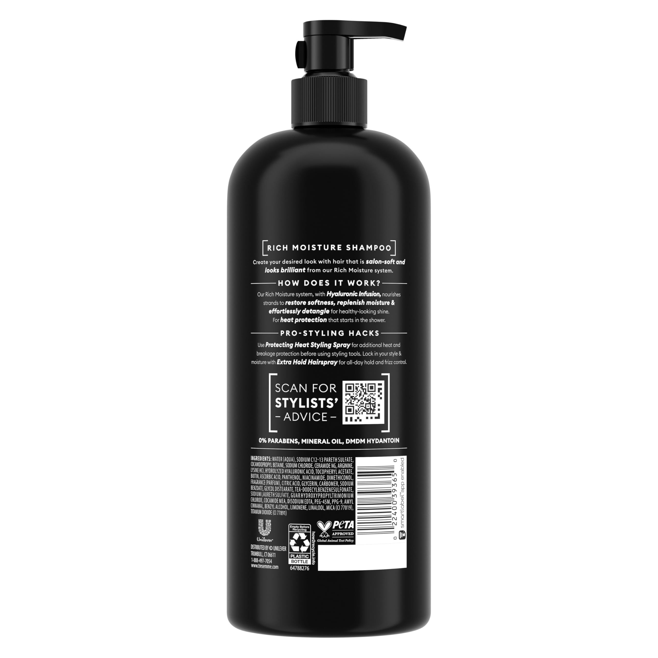 Tresemmé Hydrating Shampoo Rich Moisture for Dry Hair Formulated With Pro Style - Thumbnail 2