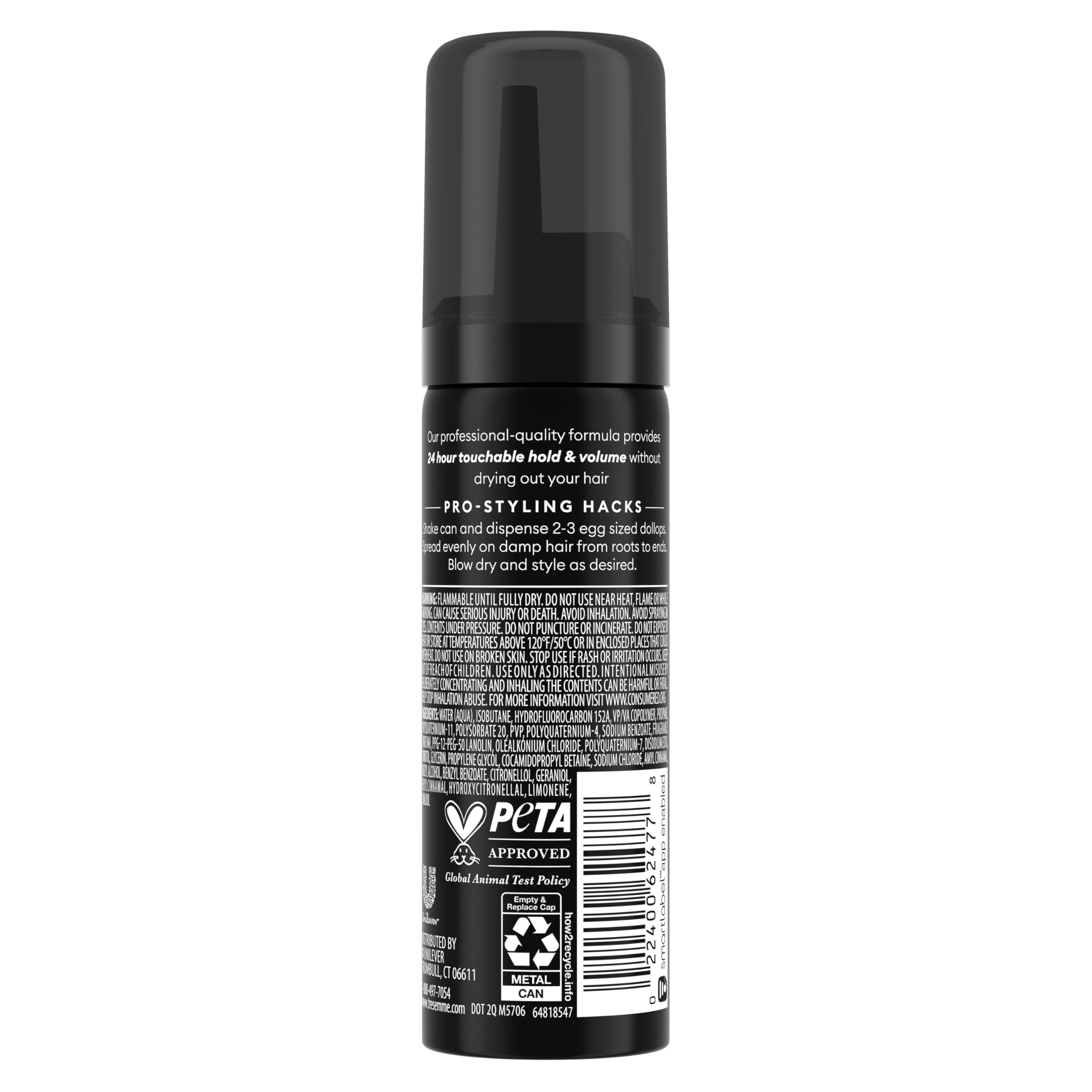 Tresemmé Extra Hold Volumizing Mousse for All Day Humidity Resistance 2 oz - Thumbnail 2