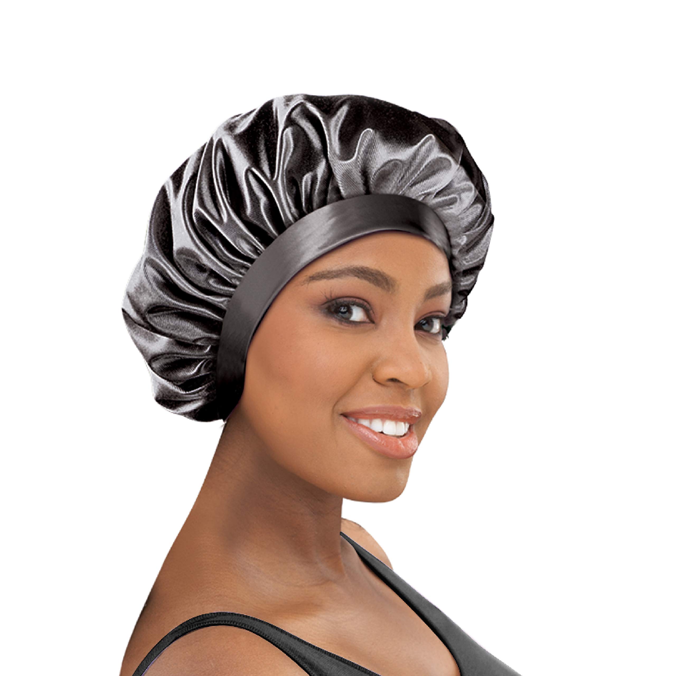 Stay On Satin Anti Breakage Large Sleep Bonnet With Infused Hair Conditioners - Thumbnail 2