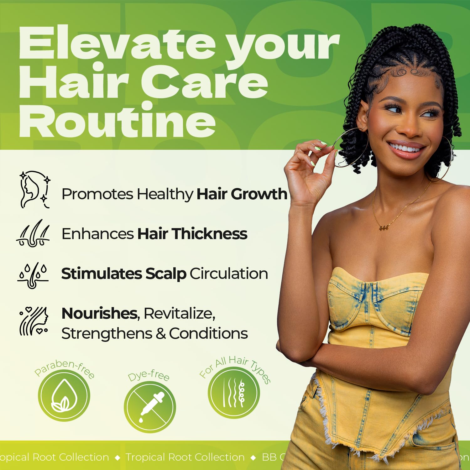 Bronner Brothers Tropical Roots Black Castor Oil Rosemary 5 Fl Oz - Thumbnail 3