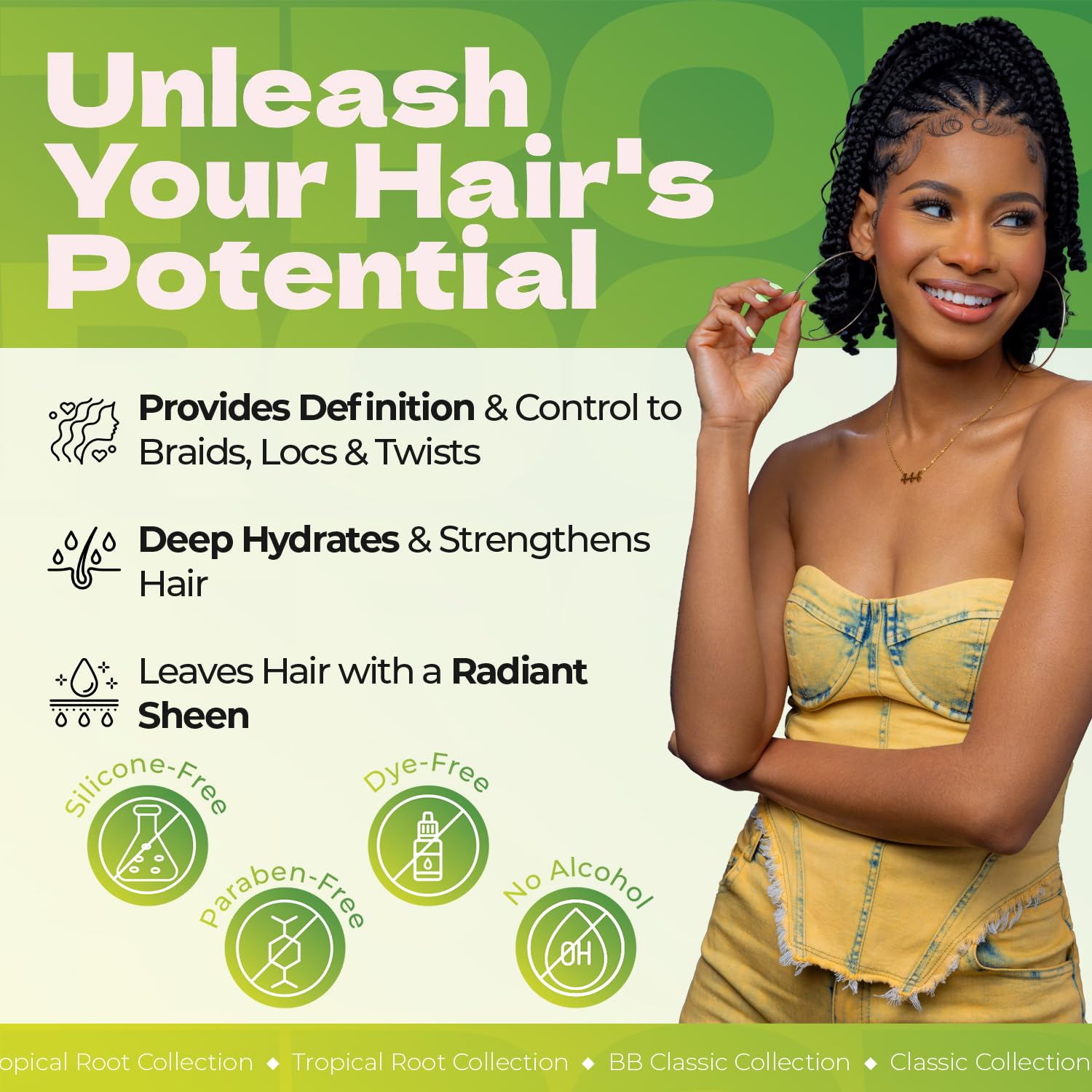 Bronner Brothers Tropical Roots Twist Cream 6.0 Fl Oz - Thumbnail 3