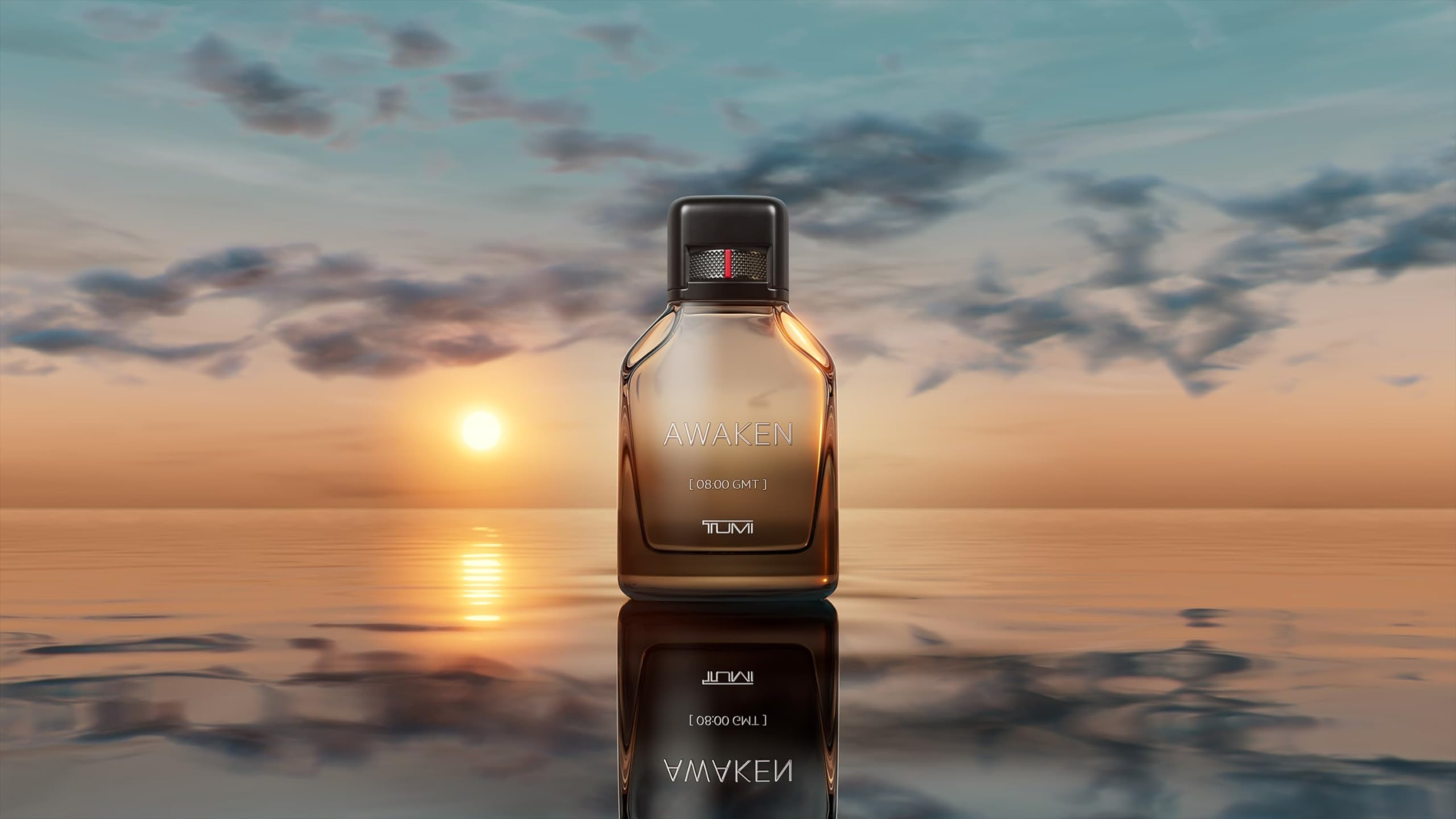 [Set] Tumi Awaken 08:00 Gmt Refreshing Cologne With Woody Notes For Men EDP 6.7 oz - Thumbnail 2