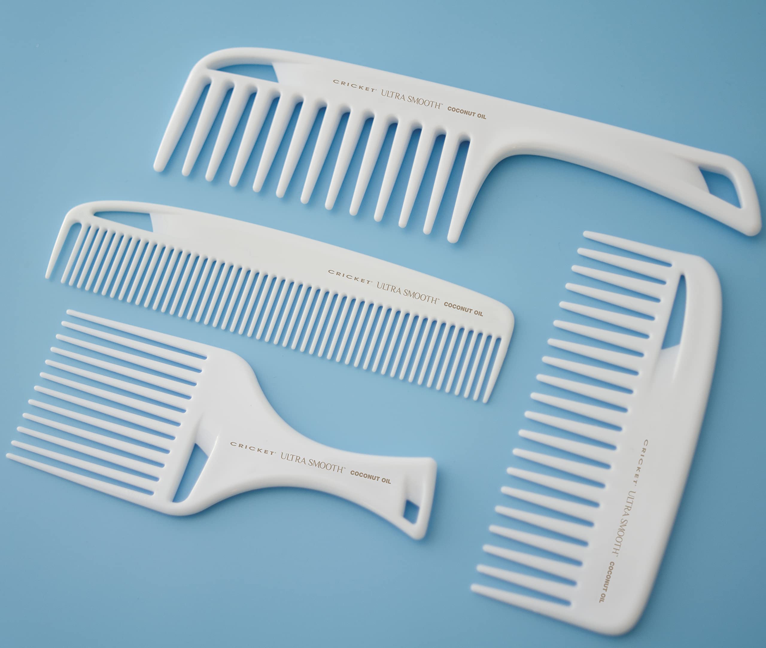 Cricket Ultra Smooth Coconut Dressing Comb Infused With Coconut Oil Keratin for - Thumbnail 3