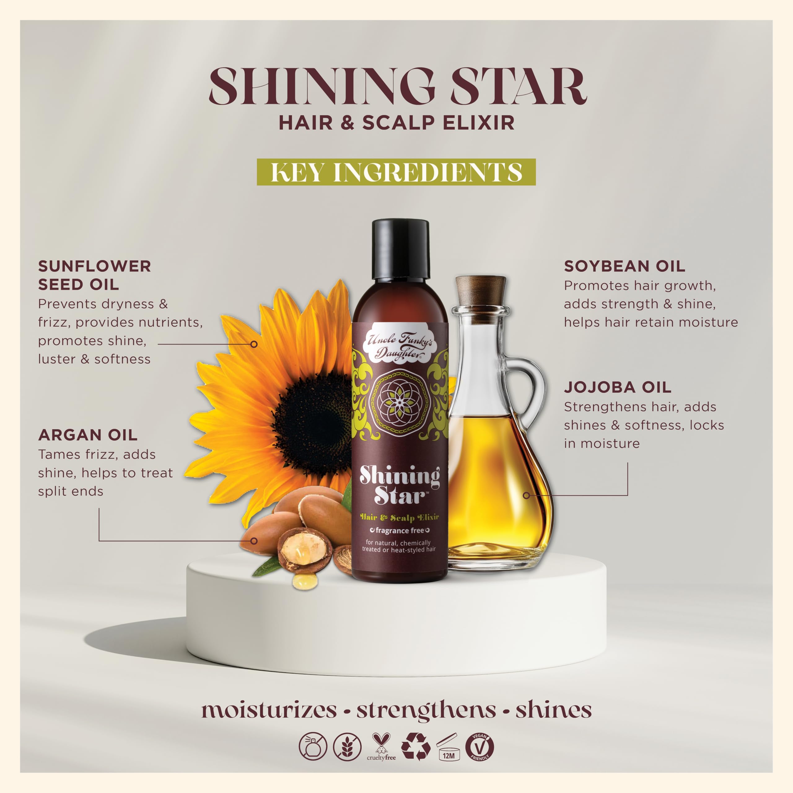 Uncle Funky's Daughter Shining Star Hair Scalp Elixir 6 oz - Thumbnail 2