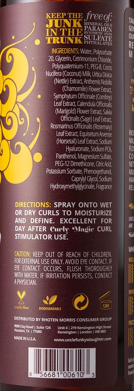 Uncle Funky's Daughter Thirsty Curls Leave In Curl Revitalizer - Thumbnail 2