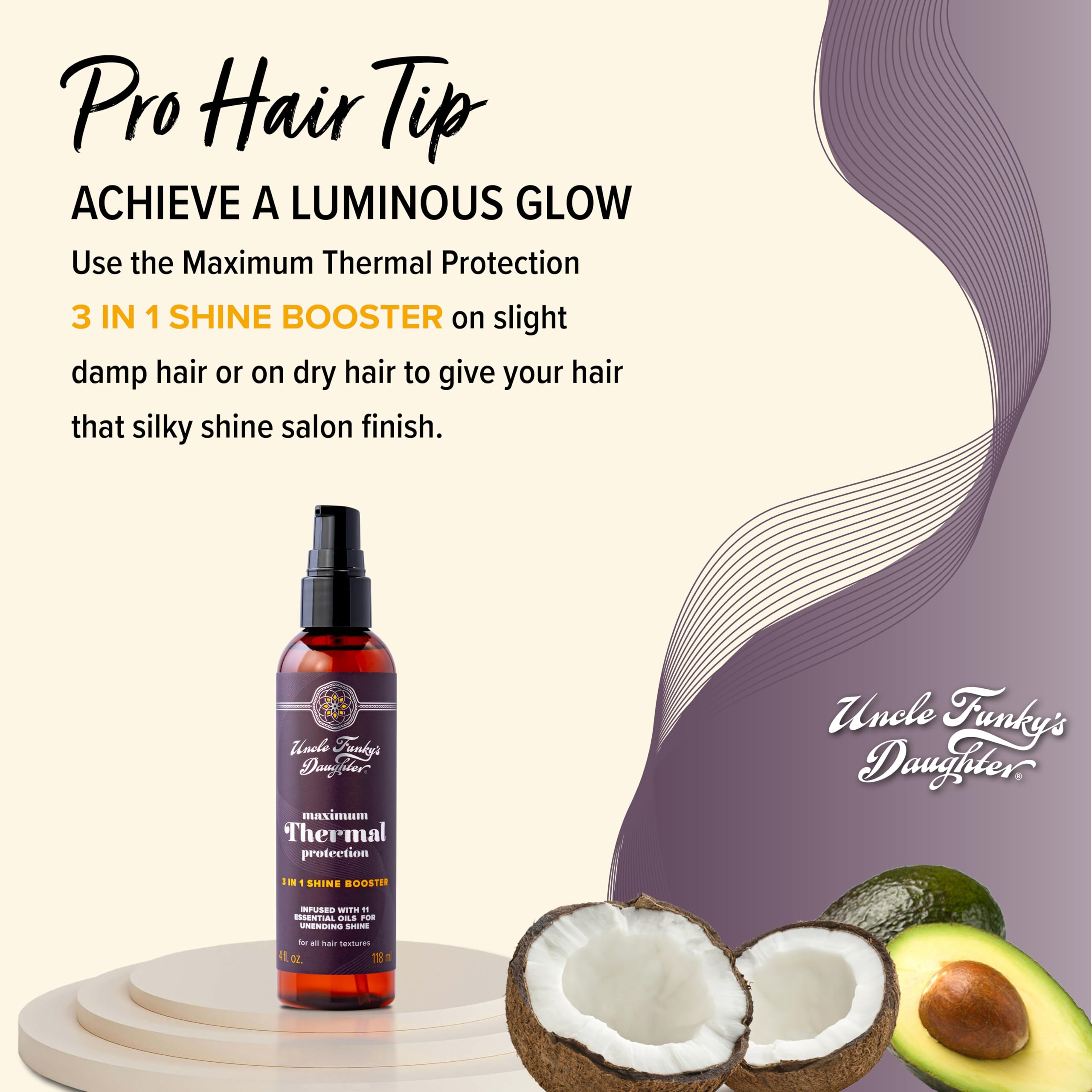 Uncle Funky's Daughter Maximum Thermal Protection 3 In 1 Shine Booster - Thumbnail 2