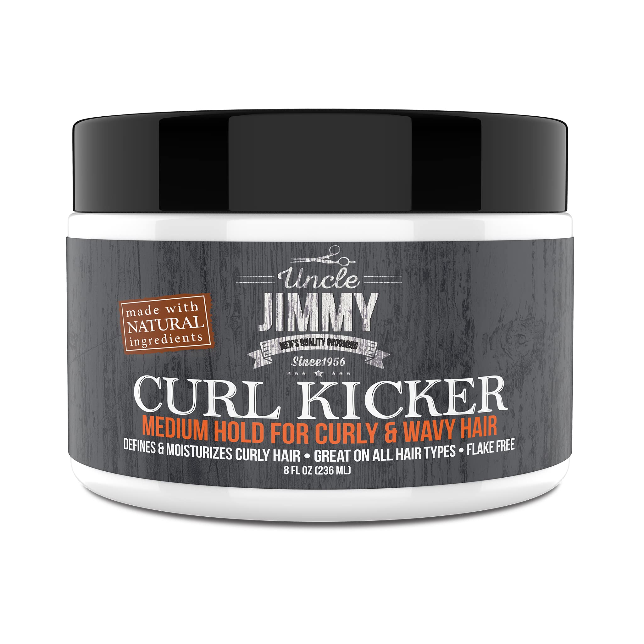 Uncle Jimmy Curl Kicker Hair Cream Medium Hold Forming Cream Flake Free Hair