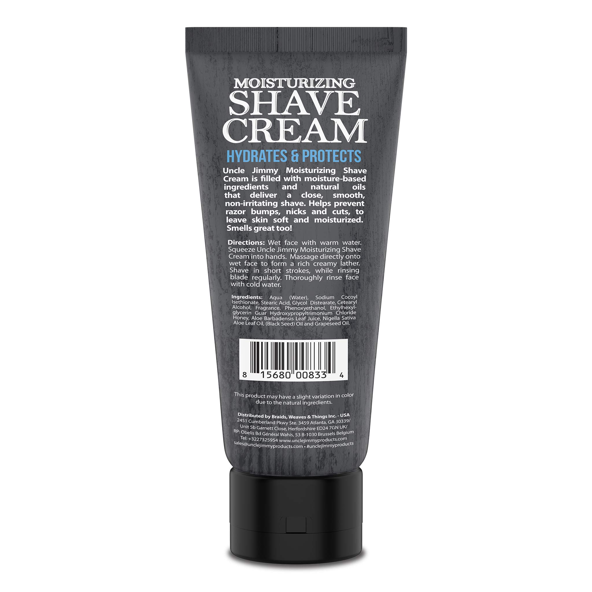 Uncle Jimmy Moisturizing Shave Cream | Hair Removal Cream That Moisturizes - Thumbnail 3