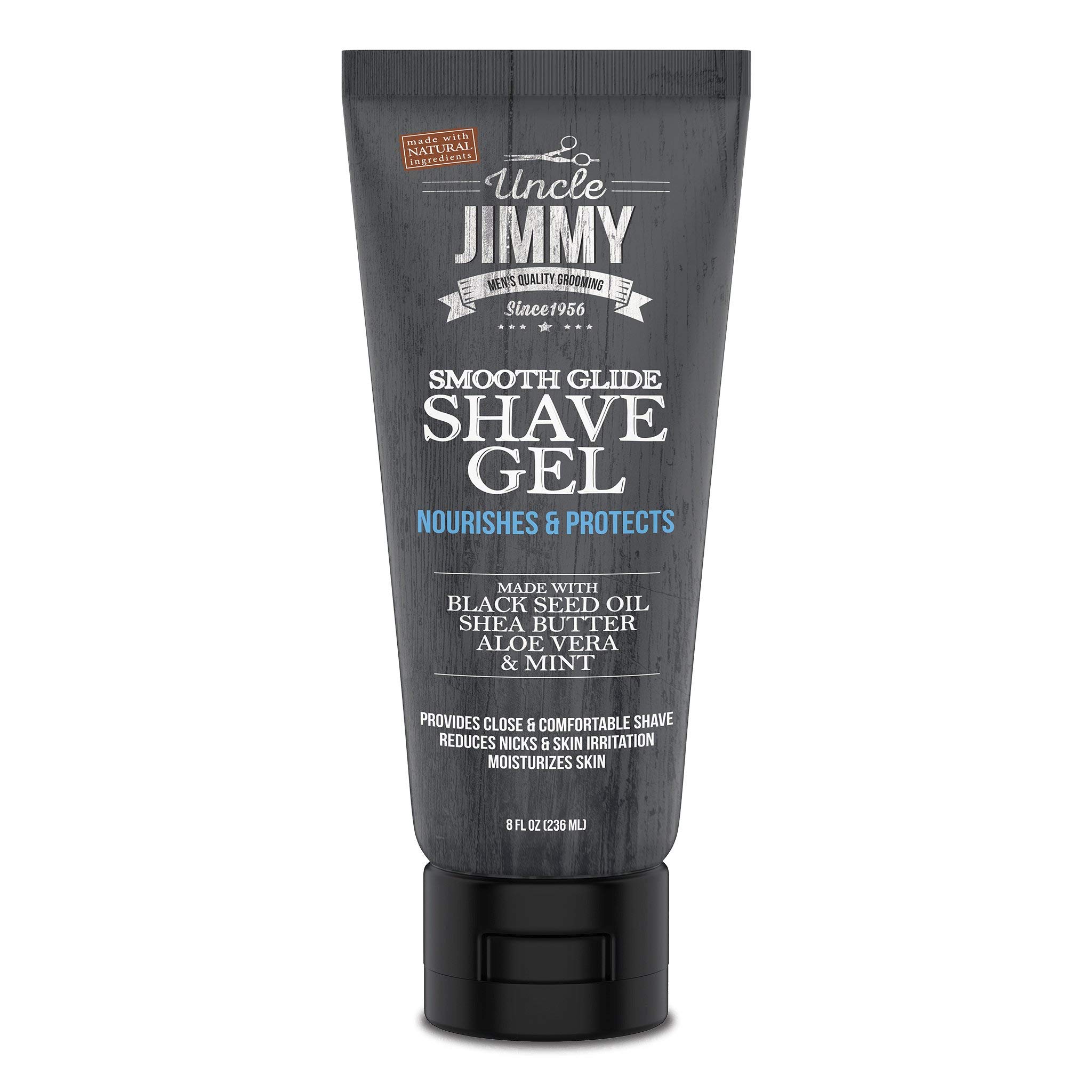 Uncle Jimmy Smooth Glide Shave Gel With Sensitive Skin Non Foaming Soothing