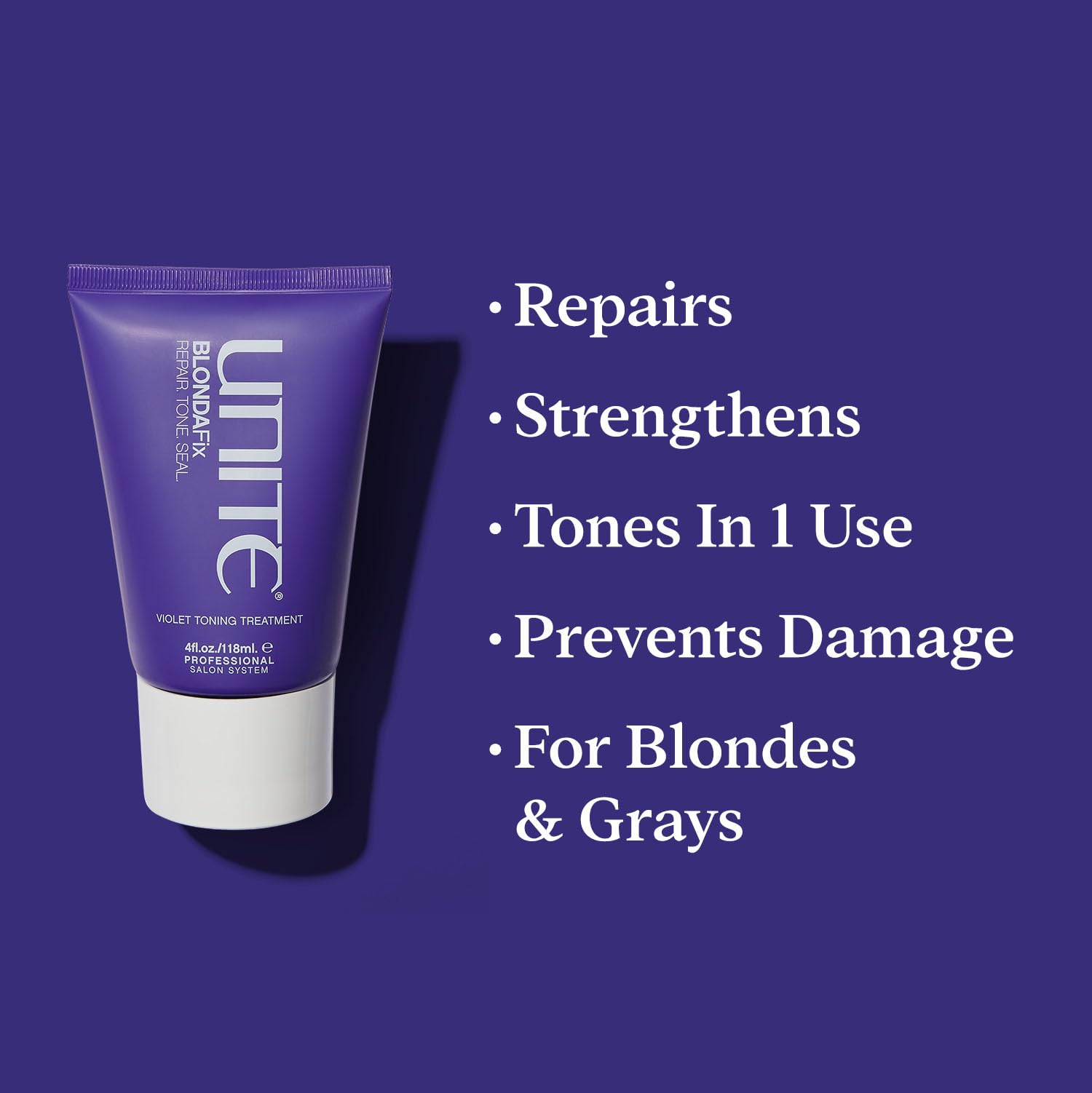 Unite Hair Blonda Fix Ultra Violet Treatment for Blonde Gray Highlighted Hair