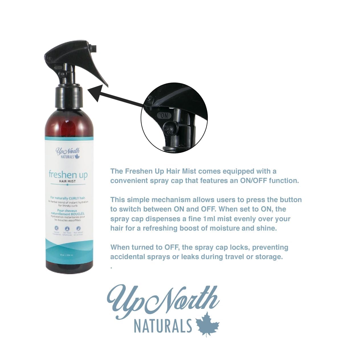 Up North Naturals Freshen Up Hair Mist| Hair for Curly Hair | Instant Hydration - Thumbnail 2