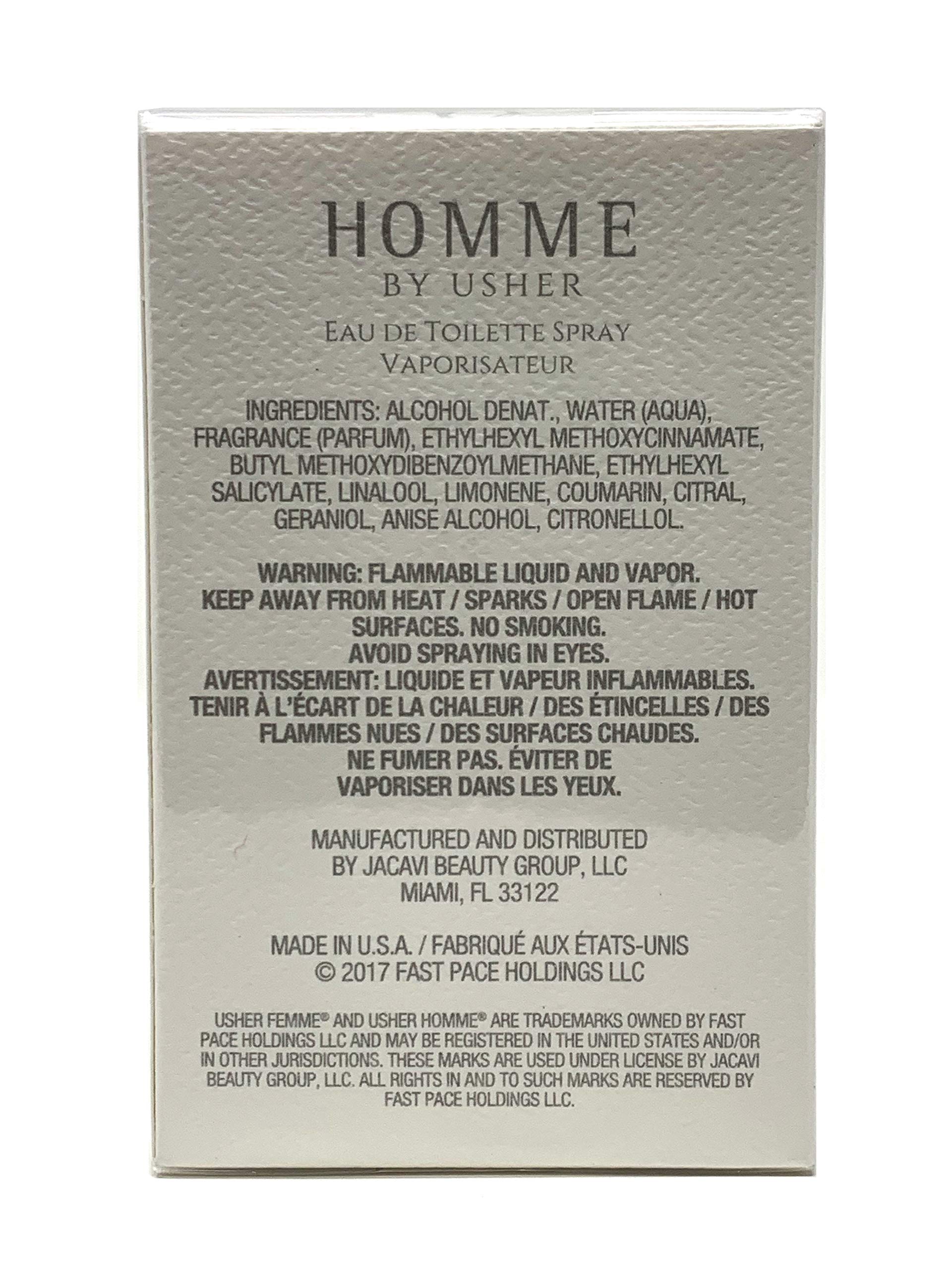 Homme By Usher Cologne For Men EDT 1.7 oz - Thumbnail 2