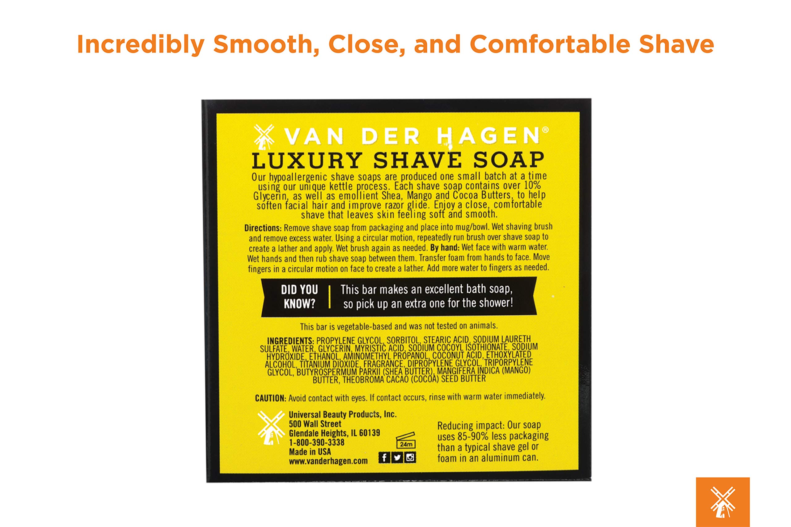 Van Der Hagen Luxury Scented Shave Soap For Men - Thumbnail 3