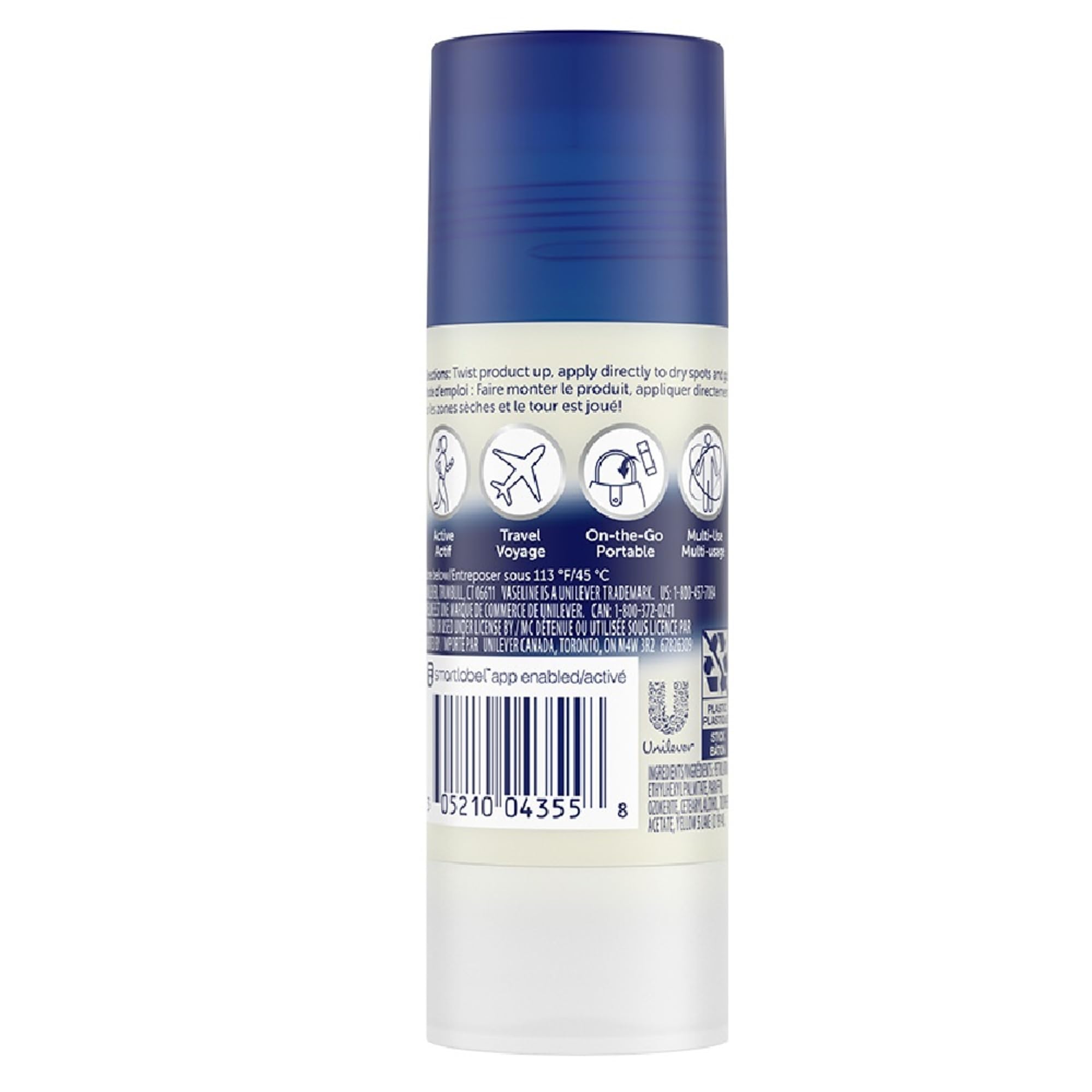 Vaseline Body Balm Stick for Dry Skin Relief Unscented Targeted Healing for - Thumbnail 2