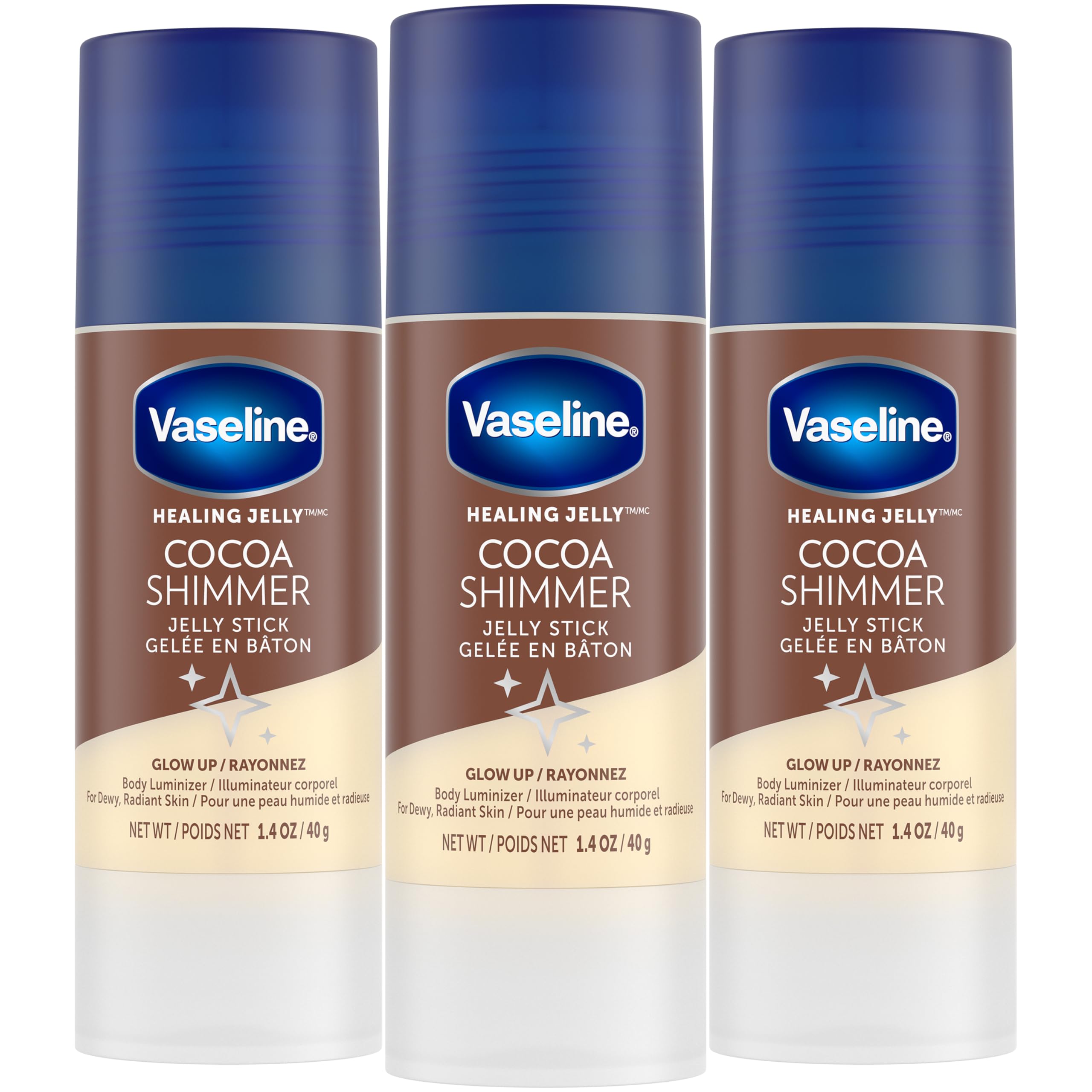 Vaseline Cocoa Shimmer Jelly Stick Non Greasy Moisturizer for Glowing Skin Face
