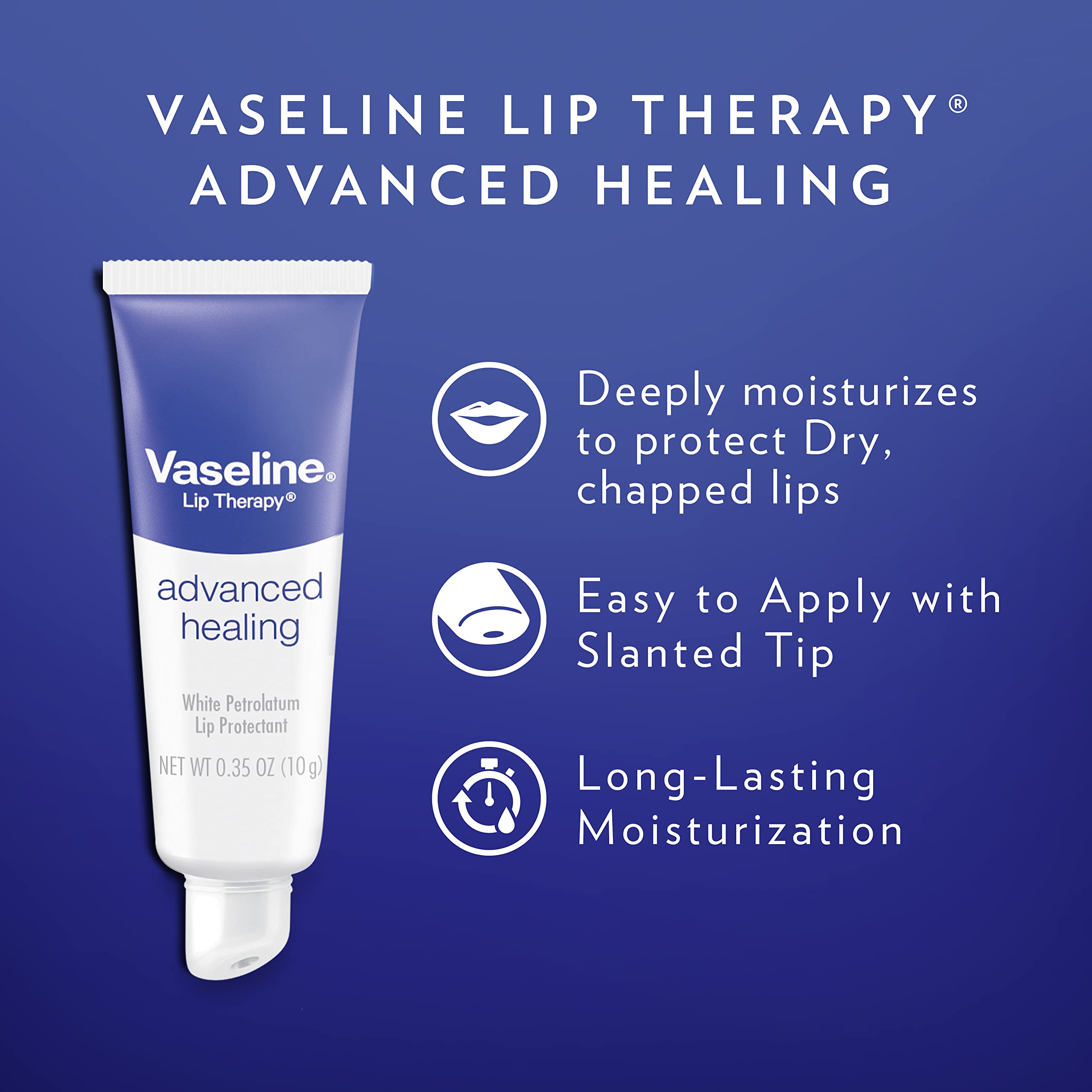 Vaseline Lip Therapy Lip Balm Tube Advanced Healing 0.35 oz - Thumbnail 2