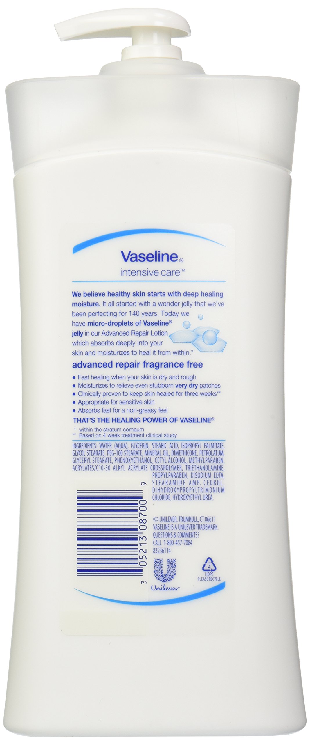 Vaseline Intensive Rescue Repairing Moisture Lotion Free Pump 20.3 oz - Thumbnail 2