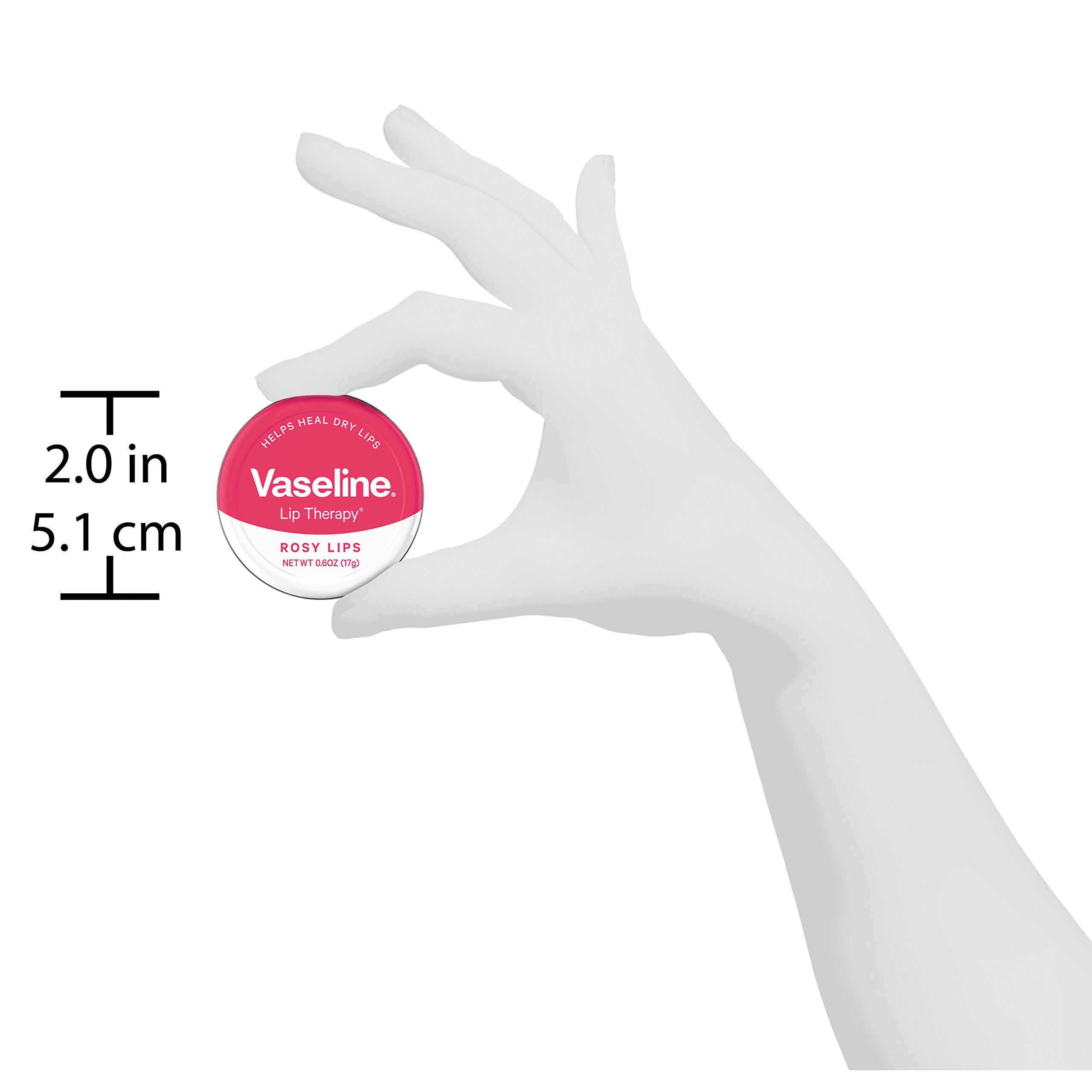 Vaseline Lip Therapy Lip Balm Tin Rosy Lips 0.6 oz