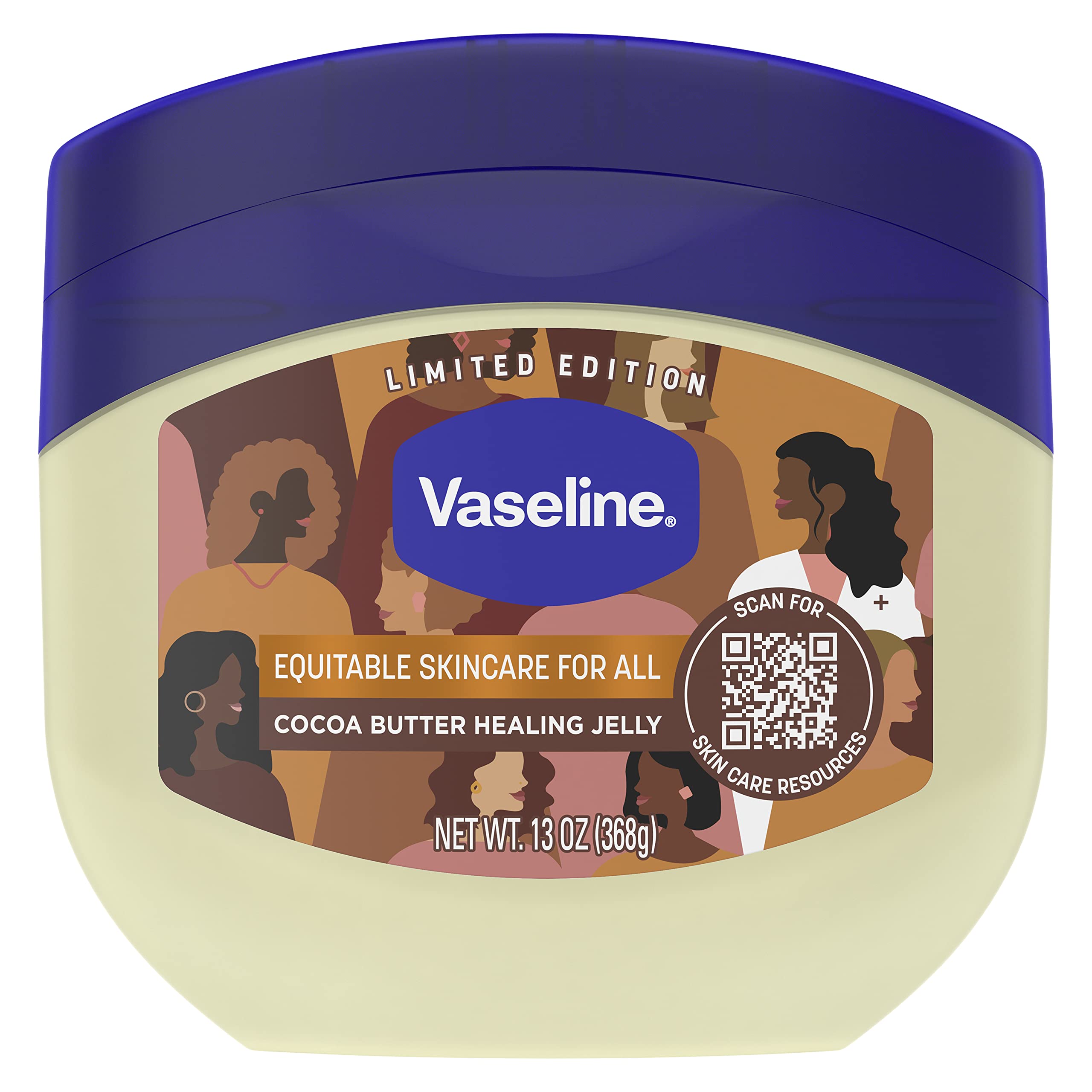 Vaseline Healing Jelly Moisturizer for Dry Cracked Skin Cocoa Butter