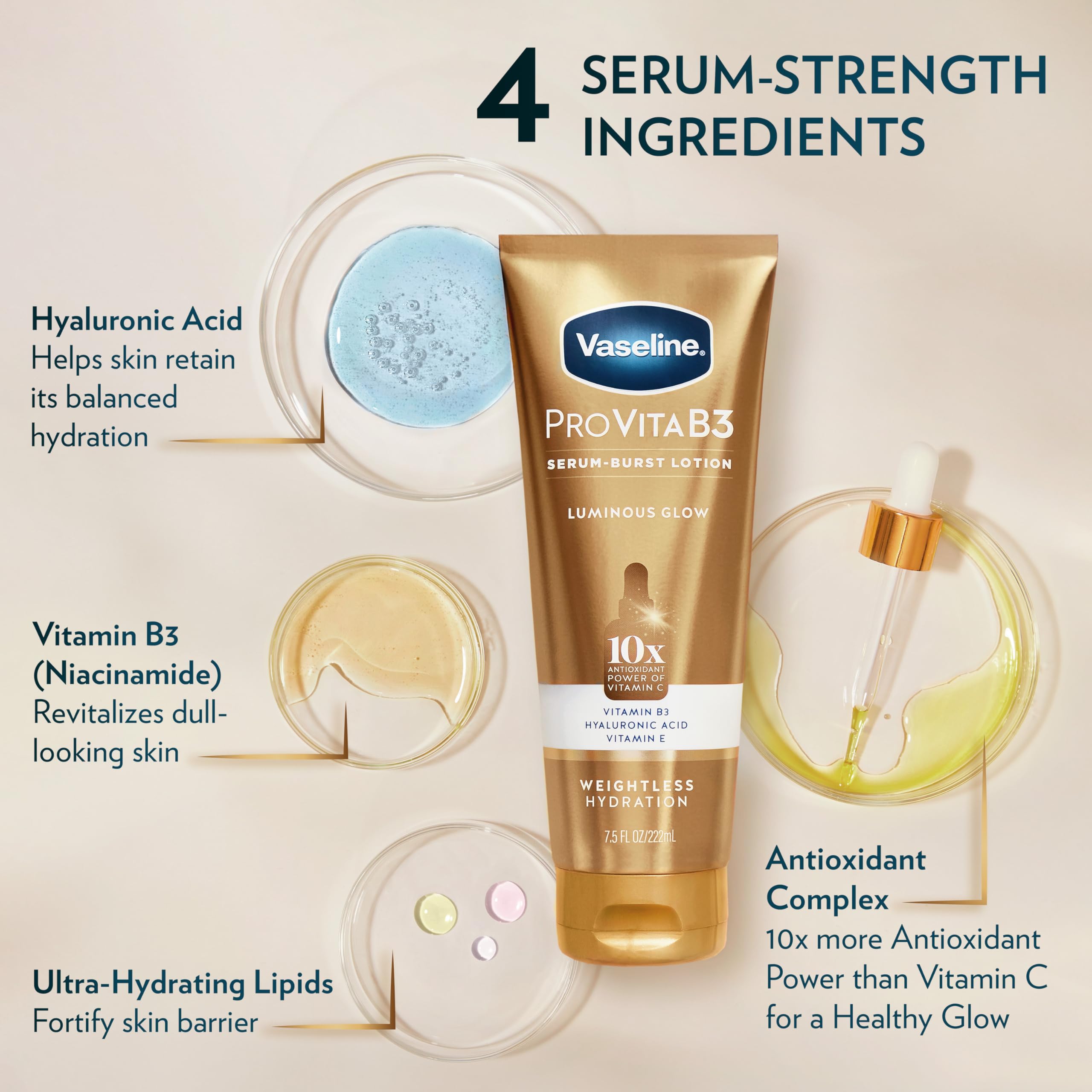 Vaseline Pro Vitab3 Serum Burst Lotion Luminous Glow Healthy Glowing Skin - Thumbnail 3