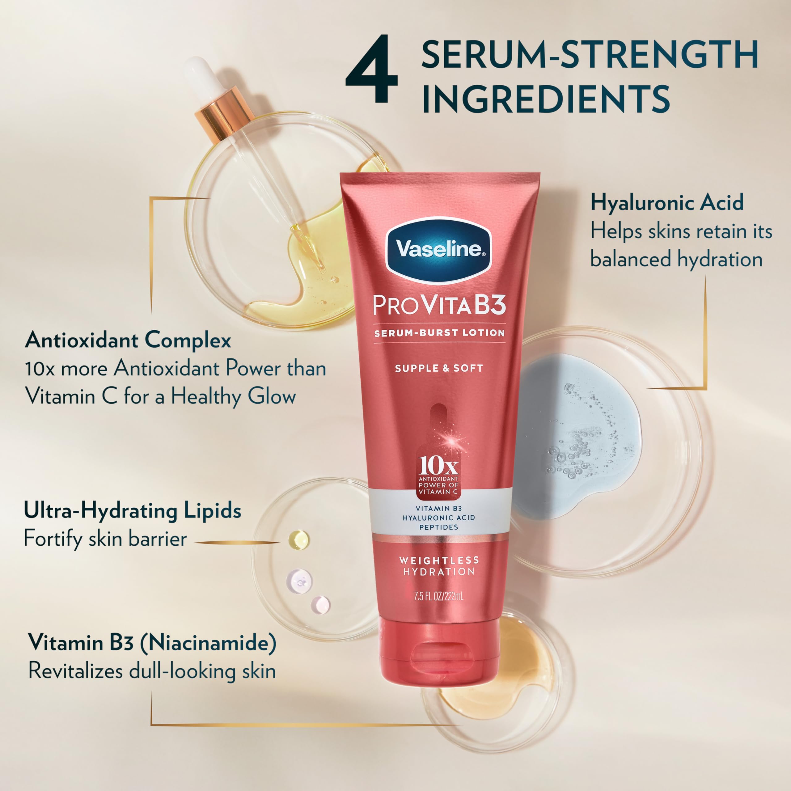 Vaseline Pro Vitab3 Serum Burst Lotion Supple Soft Healthy Hydrated Skin - Thumbnail 3