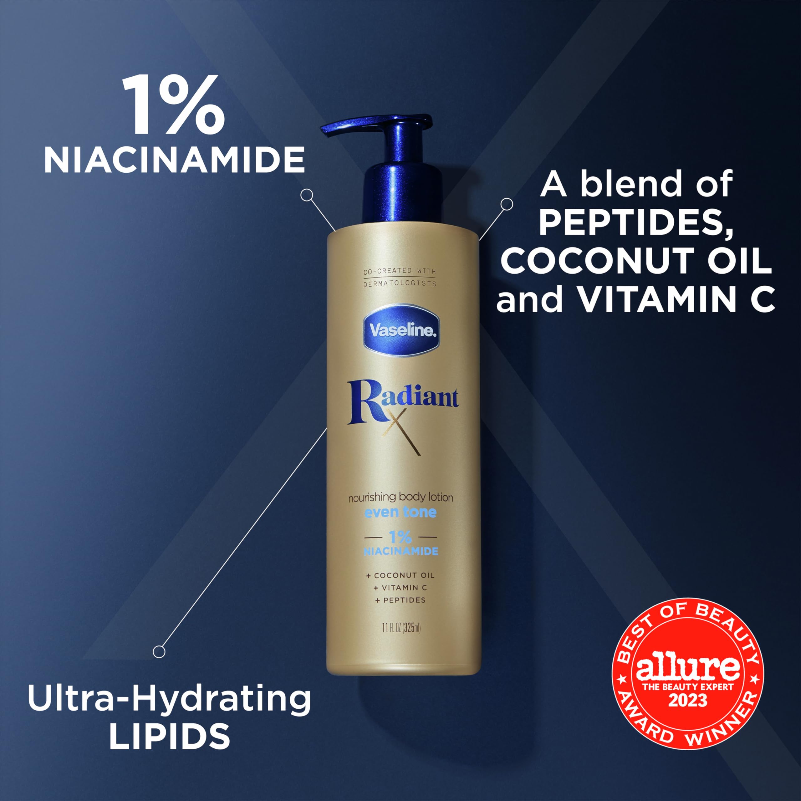 Vaseline Radiant X Even Tone Nourishing Body Lotion With 1% Niacinamide Coconut - Thumbnail 2