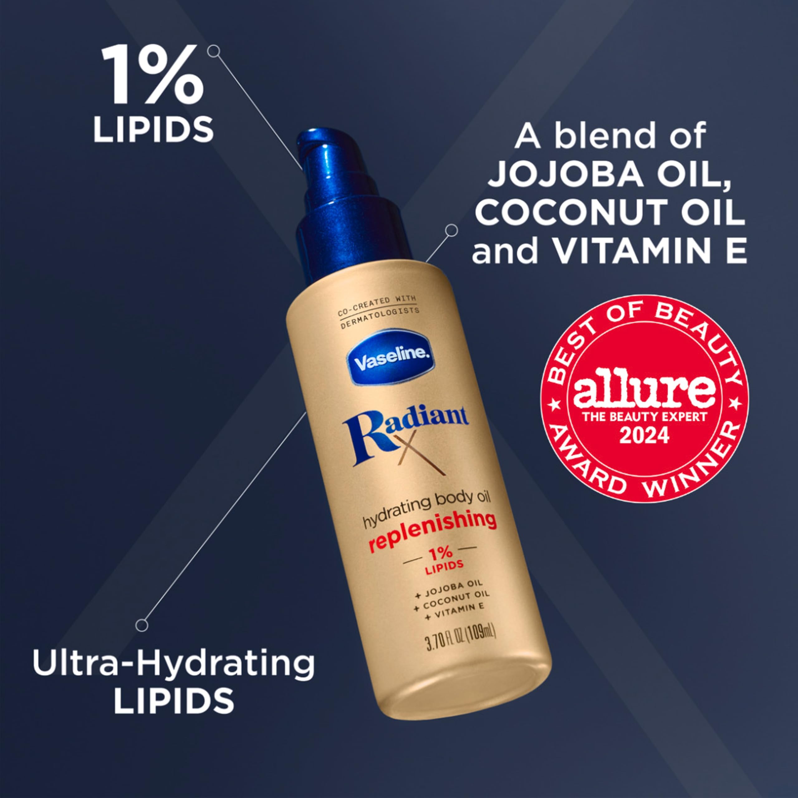 Vaseline Radiant X Replenishing and Hydrating Body Oil With 1% Lipids Jojoba - Thumbnail 3
