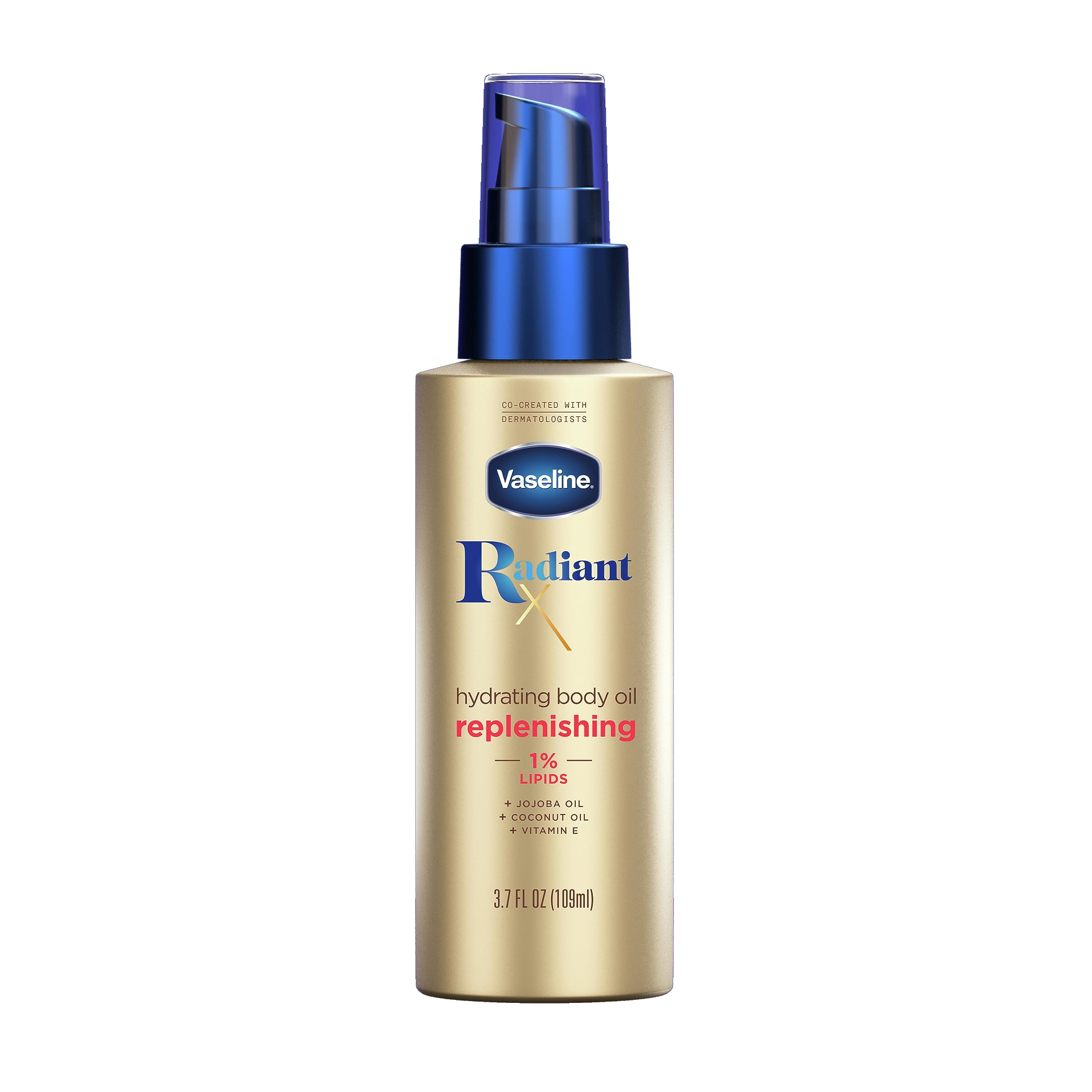 Vaseline Radiant X Replenishing and Hydrating Body Oil With 1% Lipids Jojoba