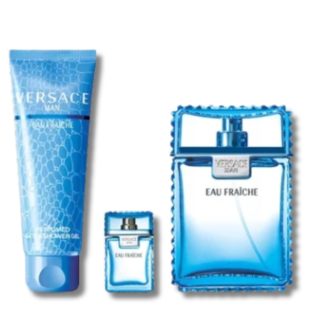[Set] Versace Man Eau Fraiche By Versace 3 Piece Set Includes: + Perfumed Bath Shower - Thumbnail 2