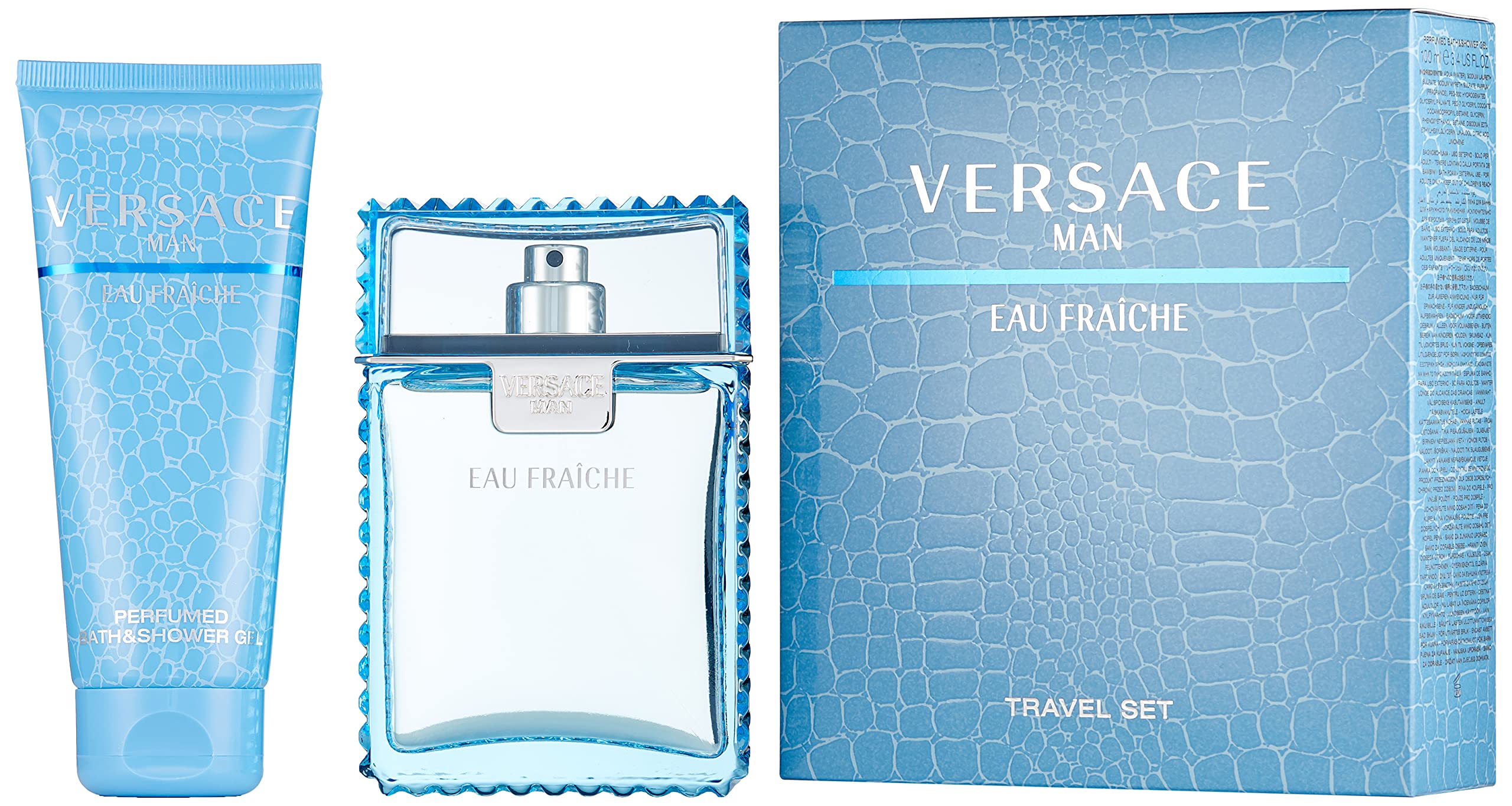 [Set] Versace Eau Fraiche 3.4 M + 3.4 Sh/g Italy 27pcs Bybox