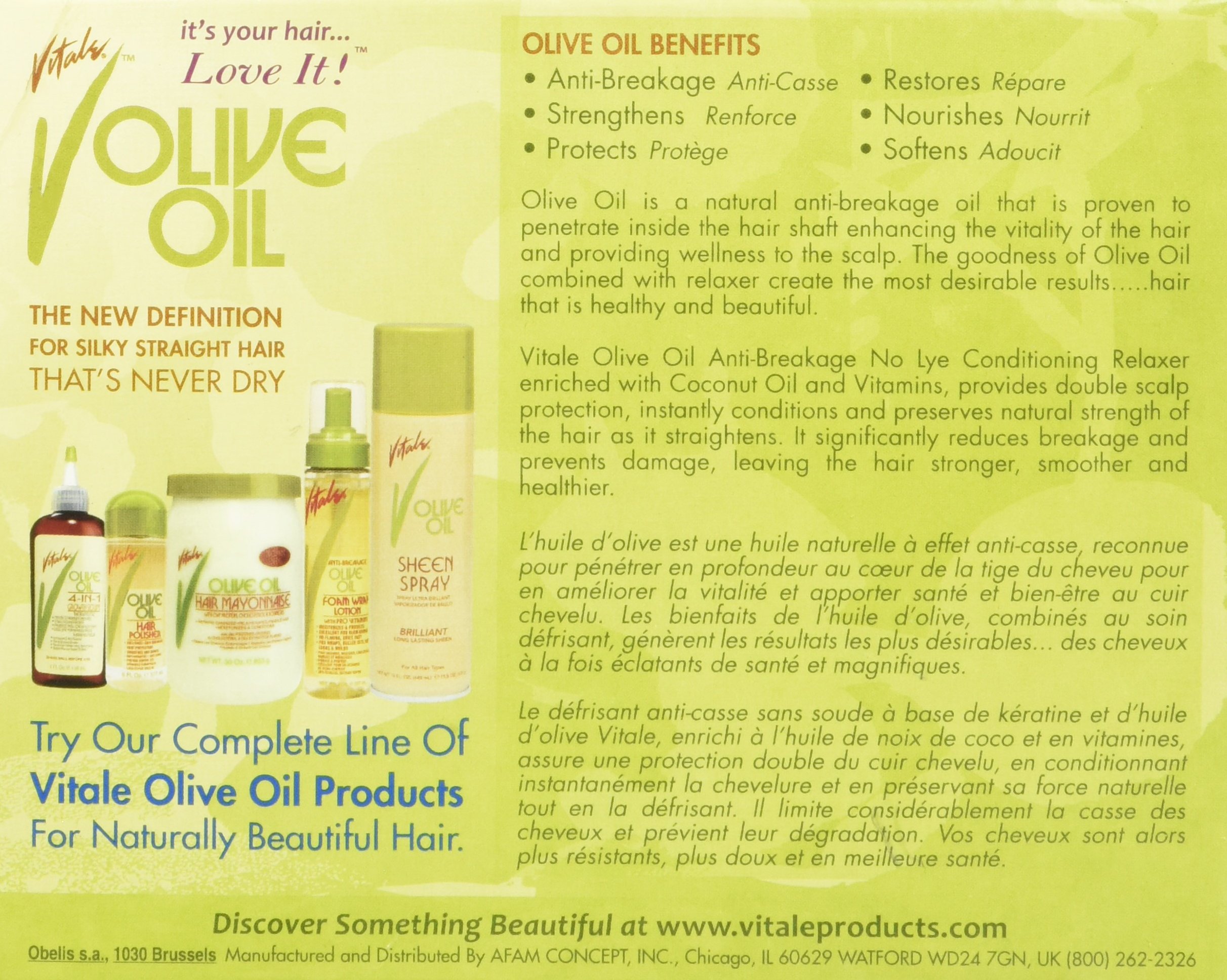 Vitale Olive Oil Touch Up Kit Conditioning No Lye Relaxer System Super 1 Ea