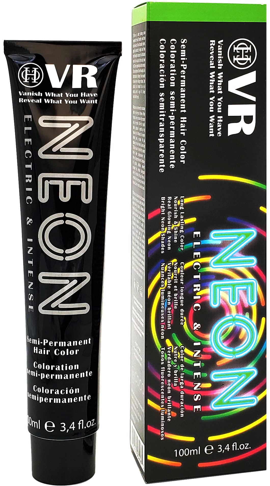 Cocohoney Vr Neon Color Electric Intense Semi Permanant Hair Color for Bleach