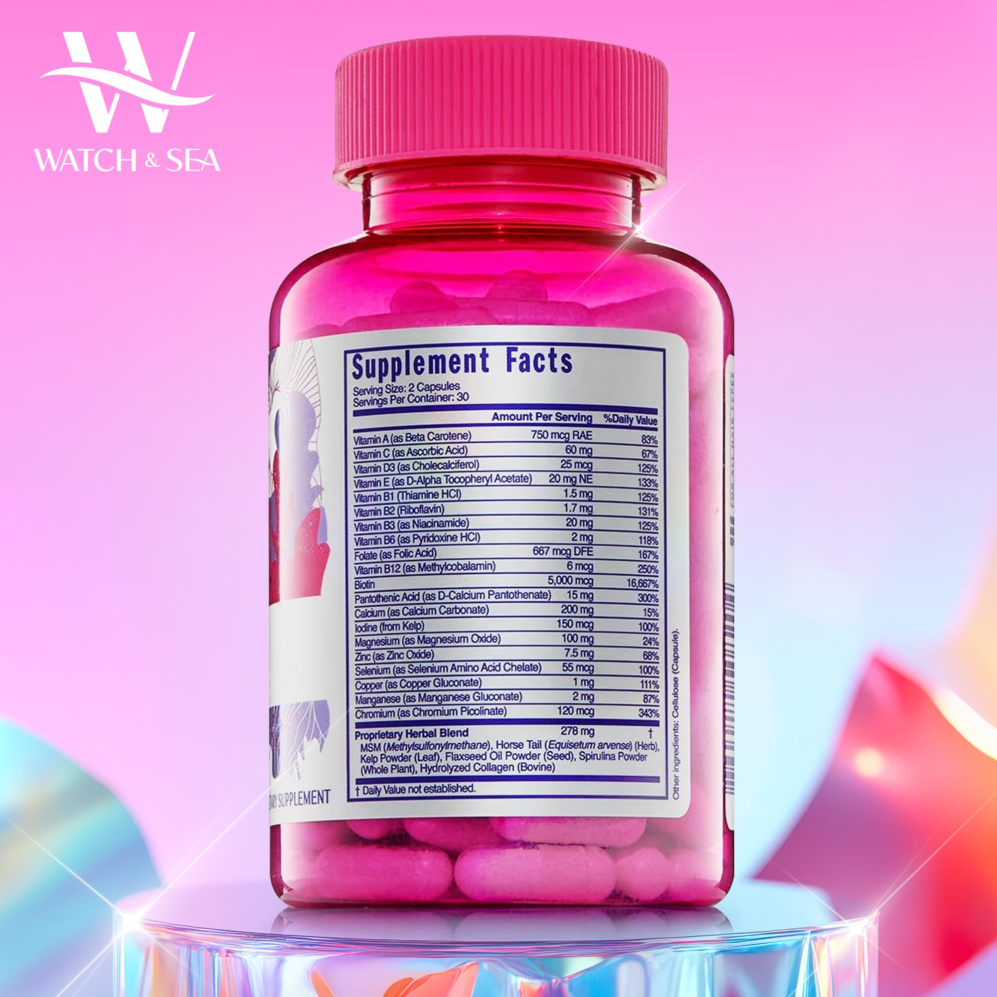 Watch Sea Hair Flourishing Extra Strength Capsules Nourishing Hair Supplement - Thumbnail 2