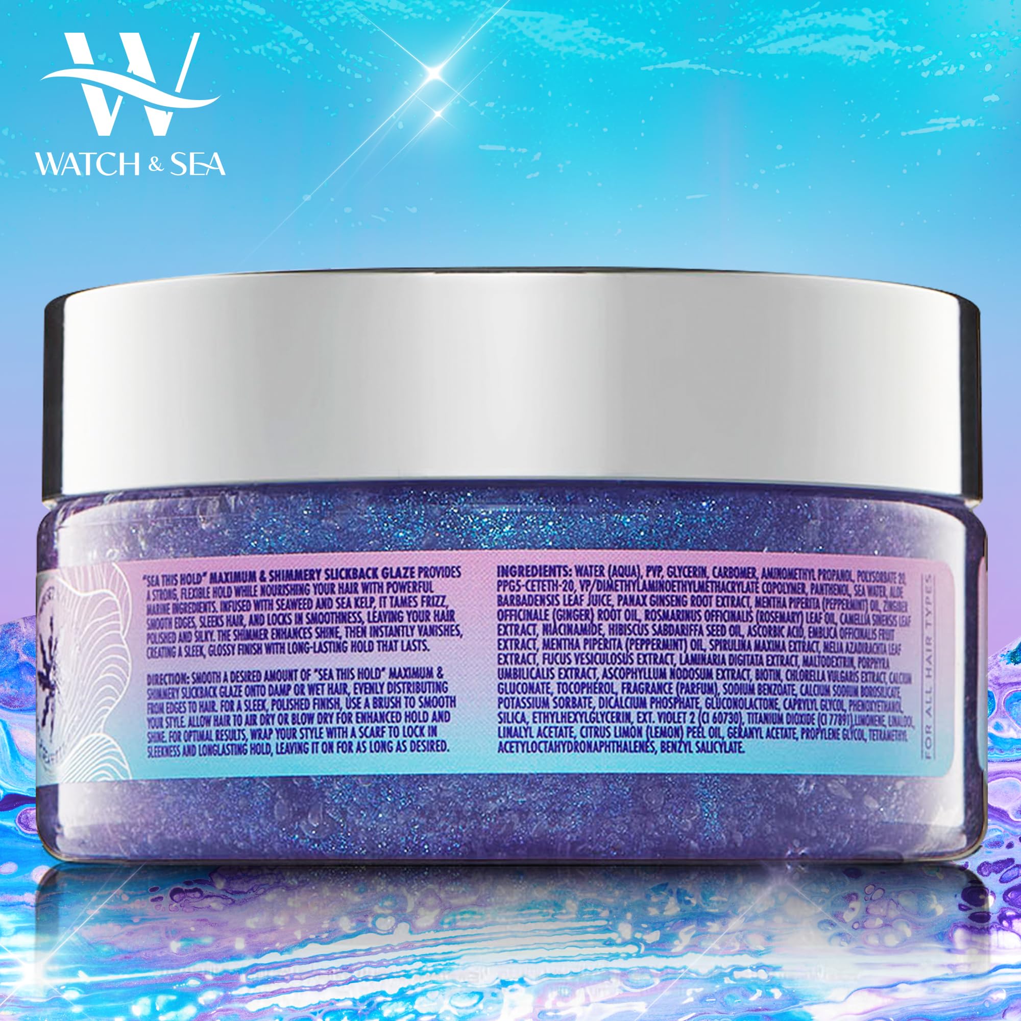 Watch Sea Maximum Shimmery Hair Gel Slickback Glaze Nourishing With Seaweed and - Thumbnail 2