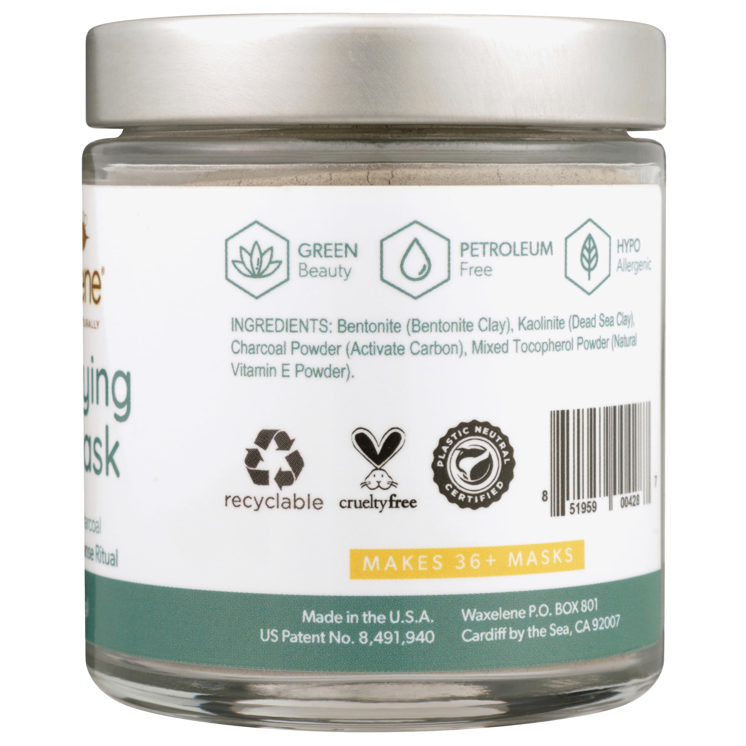 Waxelene Detoxifying Mud Mask Dry Blend Deep Pore Cleanse Ritual Eczema Acne